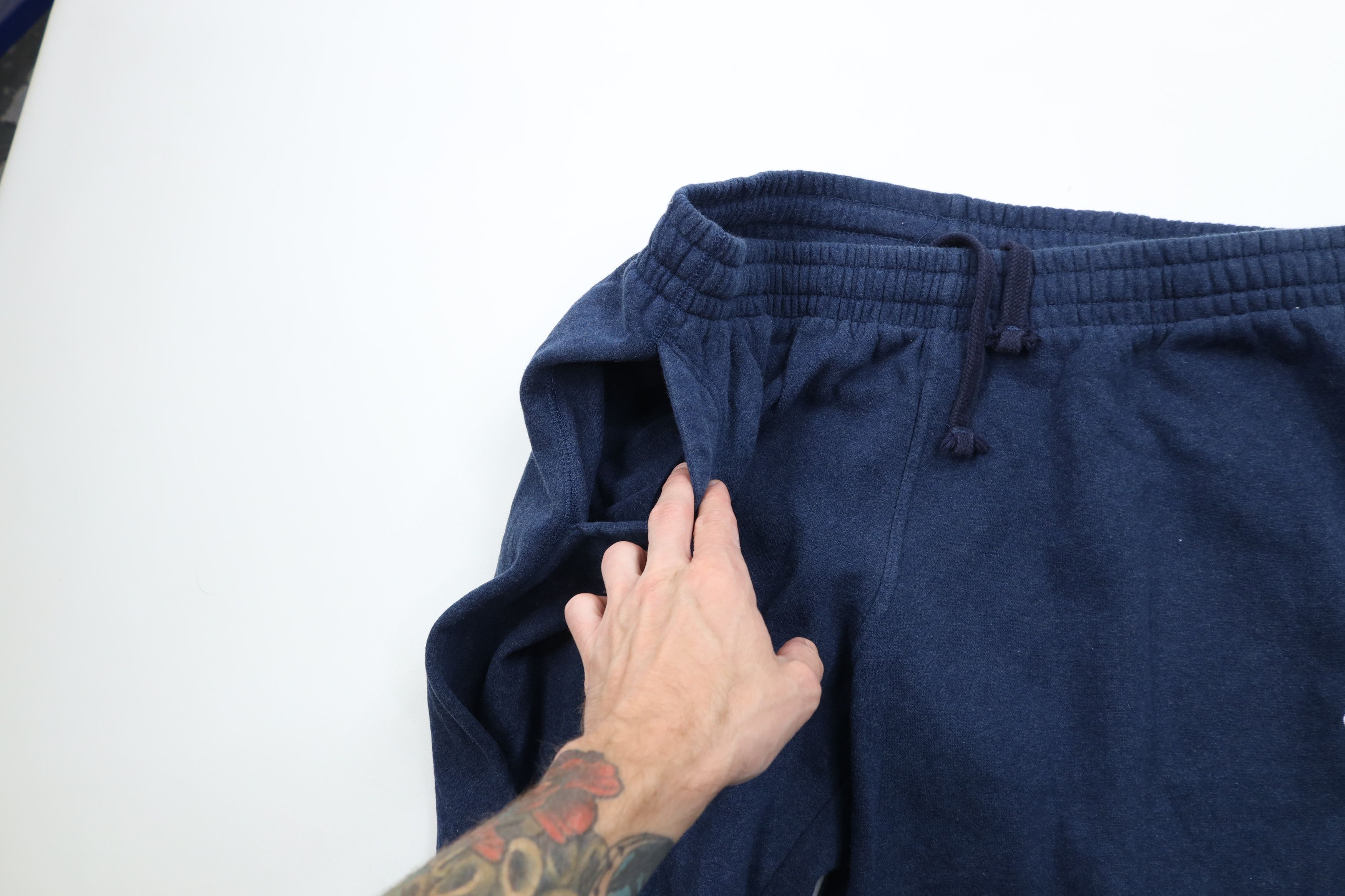 Nike Vintage Y2K Nike Scott Mini Swoosh Wide Leg Sweatpants Blue Size US 40 / EU 56 - 7 Thumbnail