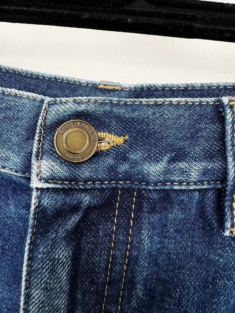 Saint Laurent Paris Saint Laurent Denim Skirt Size 28-2507 Size 28" / US 6 / IT 42 - 1 Thumbnail