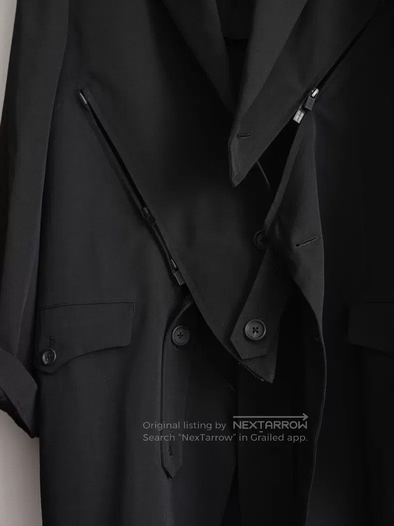 Yohji Yamamoto Yohji Yamamoto 25SS zip deconstructed jacket| Size US L / EU 52-54 / 3 - 6 Thumbnail