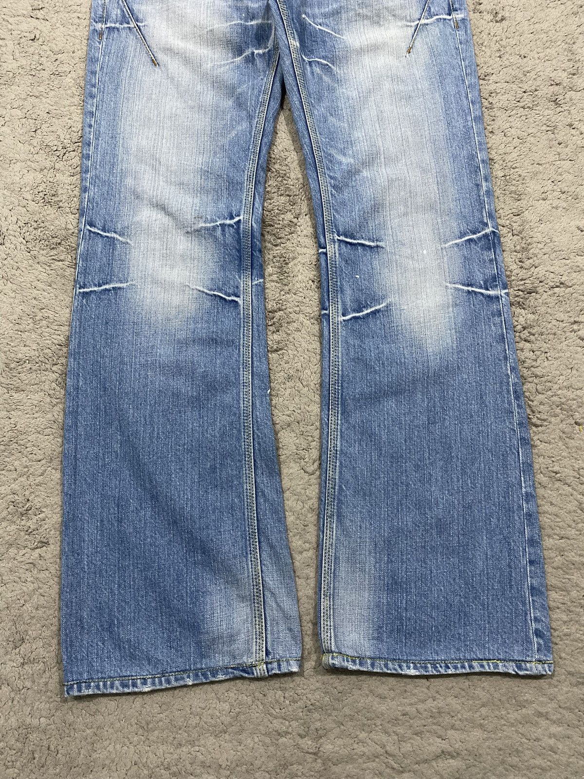If Six Was Nine Nicole Club For Men Flared Studded Punk Style Jeans Denim Size US 34 / EU 50 - 4 Thumbnail