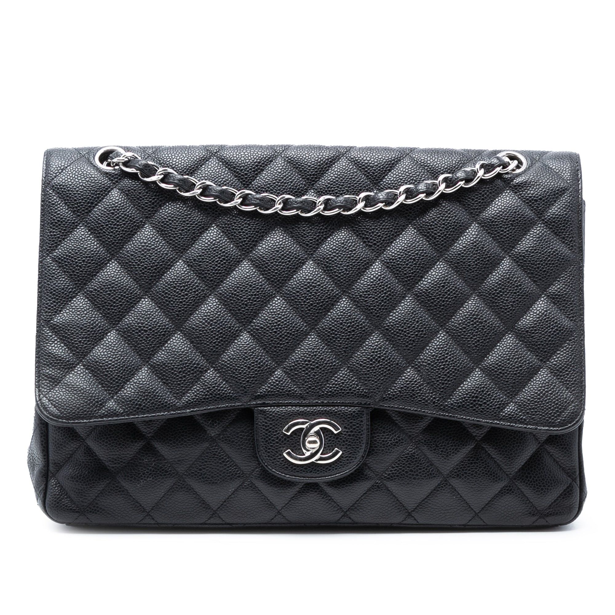 Maxi Classic Caviar Single Flap