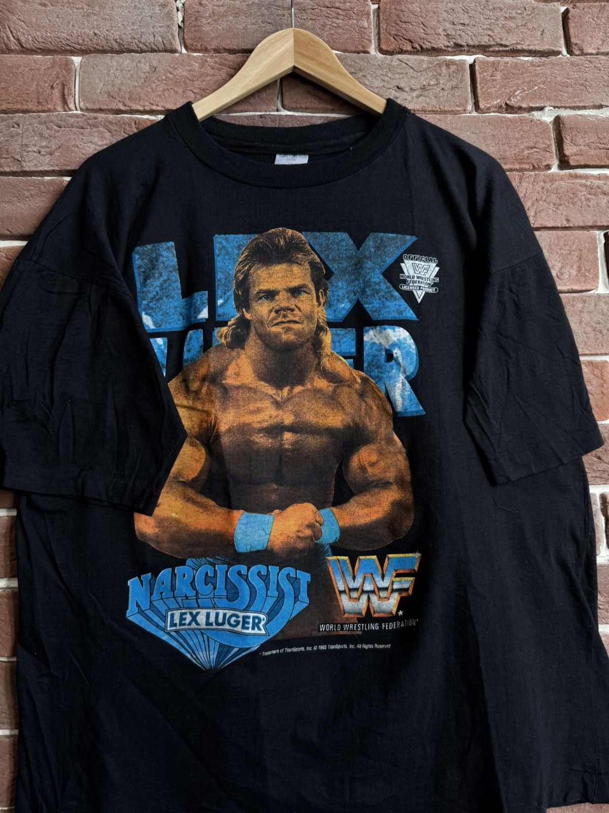 Vintage 1992 Lex Luger Vintage 90s Rare Wrestling Tee WWF WWE Size US XL / EU 56 / 4 - 3 Thumbnail