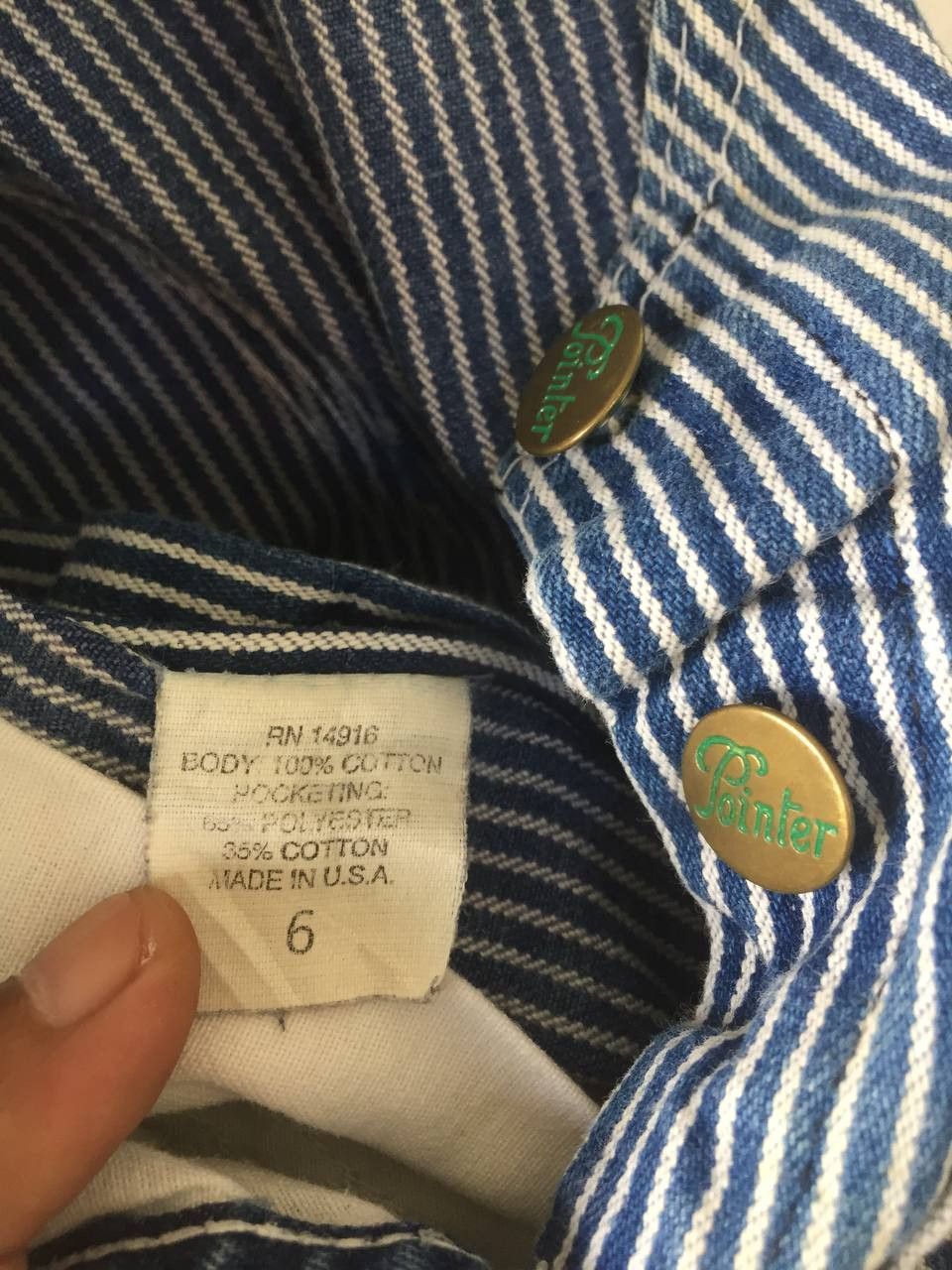 Japanese Brand VTG OVERALL POINTER HICKORY CARPENTER KIDS (7-8YO) Size US 26 / EU 42 - 8 Thumbnail