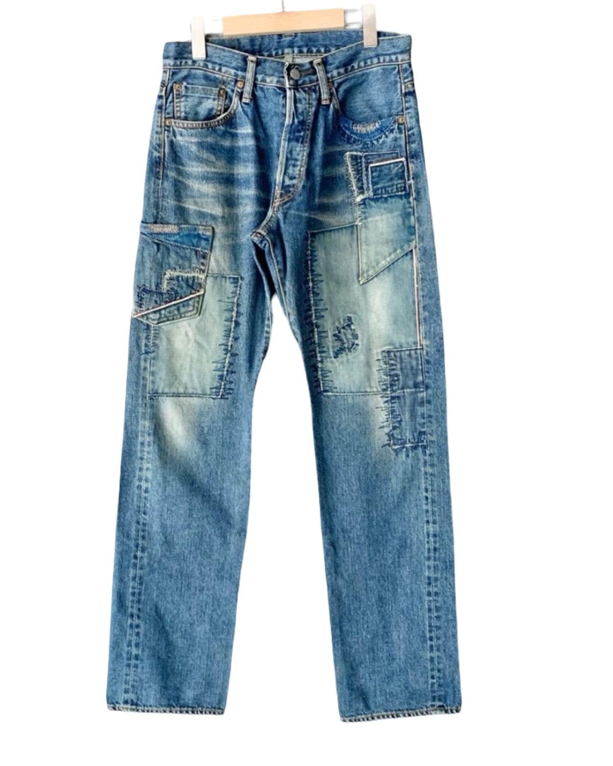 Hysteric Glamour Patch Work Reconstructed Selvedge Japanese Denim Jeans Size US 30 / EU 46 - 1 Thumbnail