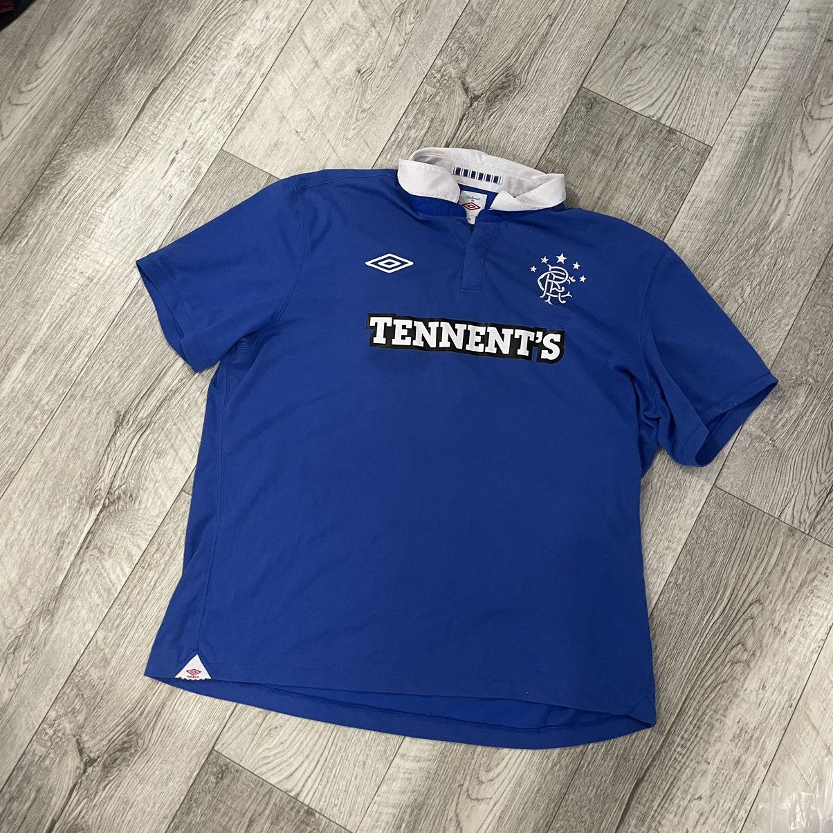 Umbro × Vintage Vintage Umbro Glasgow Rangers Home Soccer Jersey TENNENT'S Size US XXL / EU 58 / 5 - 1 Thumbnail