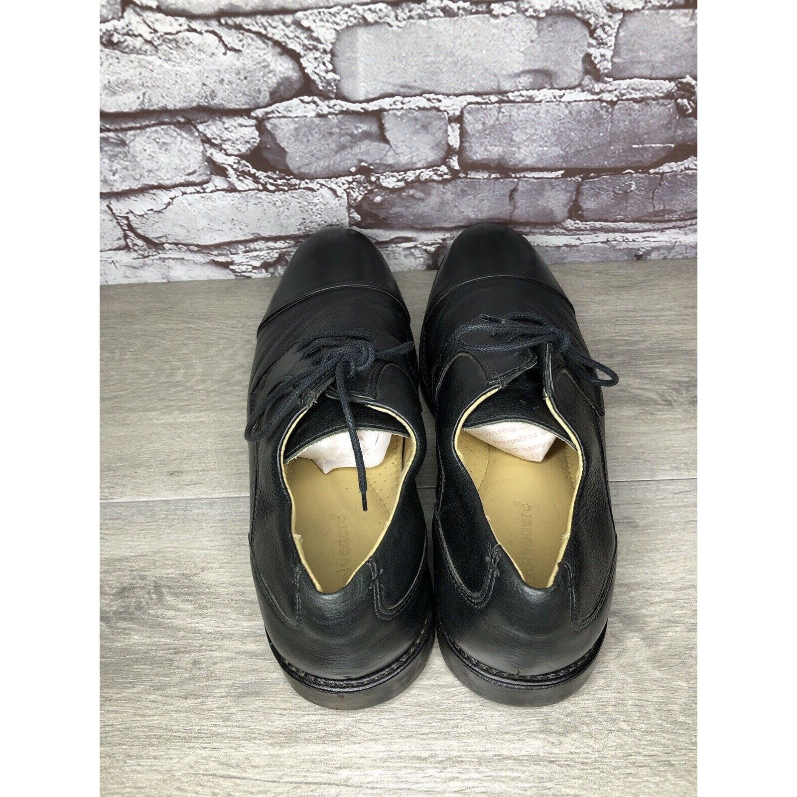Other Studio Belverde Duke Black Leather Cap Toe Oxfords Dress Sho Size US 11 / EU 44 - 5 Thumbnail