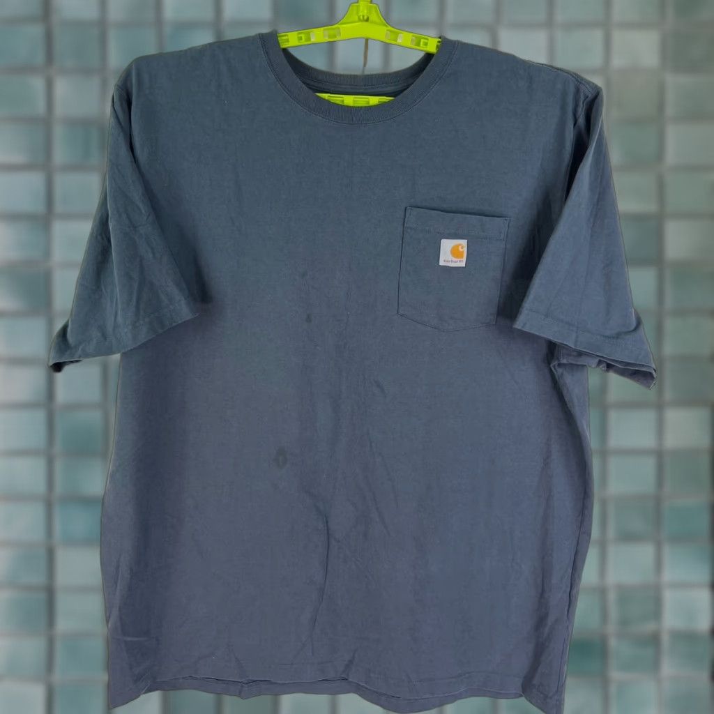 Carhartt Carhartt K87 Pocket T-Shirt Mens 2XLT Blue Solid Regular Fit Outdoor Classic Size US XXL / EU 58 / 5 - 1 Thumbnail