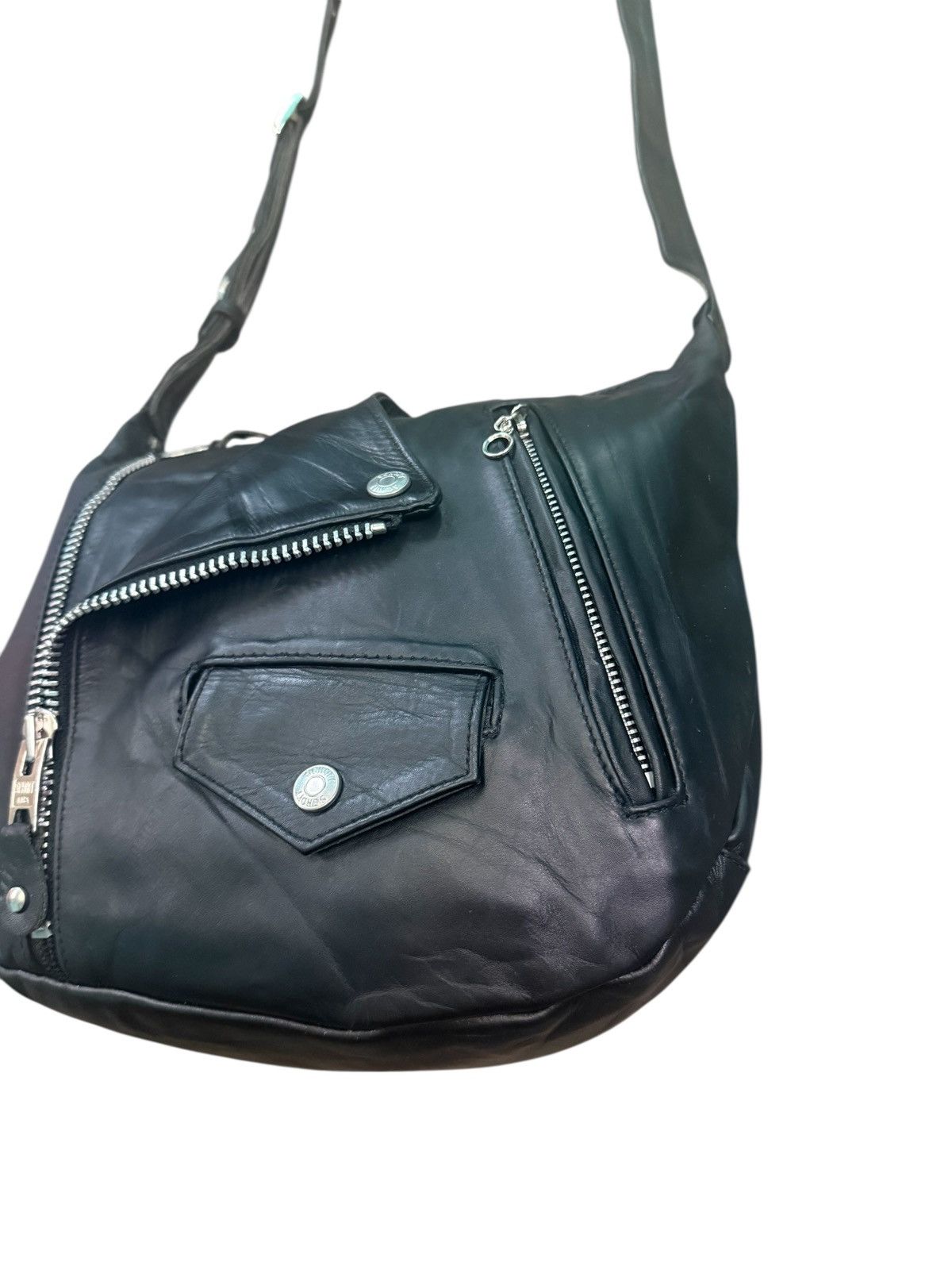 Schott RARE SCHOTT RIDERS LEATHER CROSSBODY BAG Size ONE SIZE - 9 Thumbnail