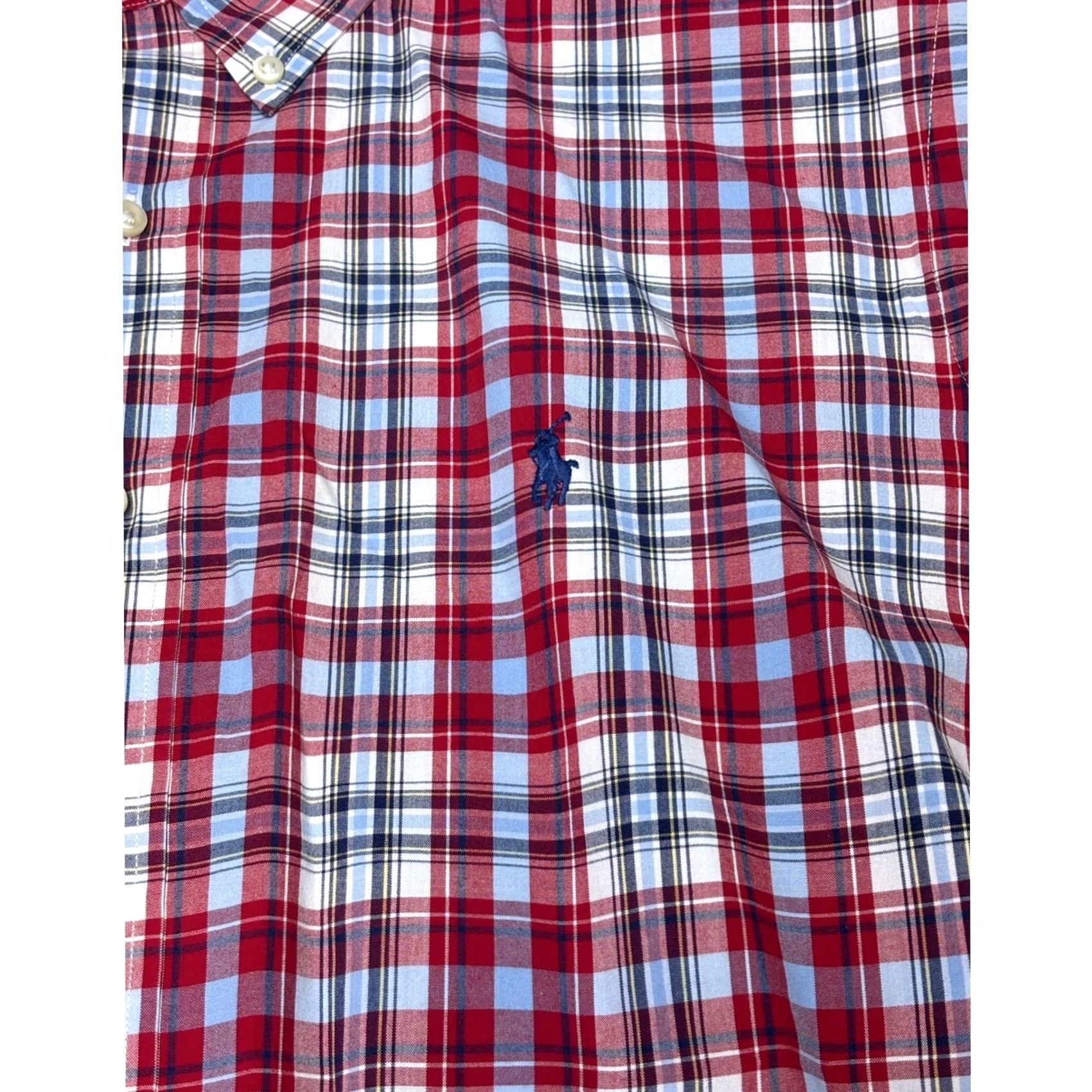 Ralph Lauren Ralph Lauren Shirt Mens XL Classic Fit Plaid Button Down Red White Blue Cotton Size US XL / EU 56 / 4 - 2 Thumbnail