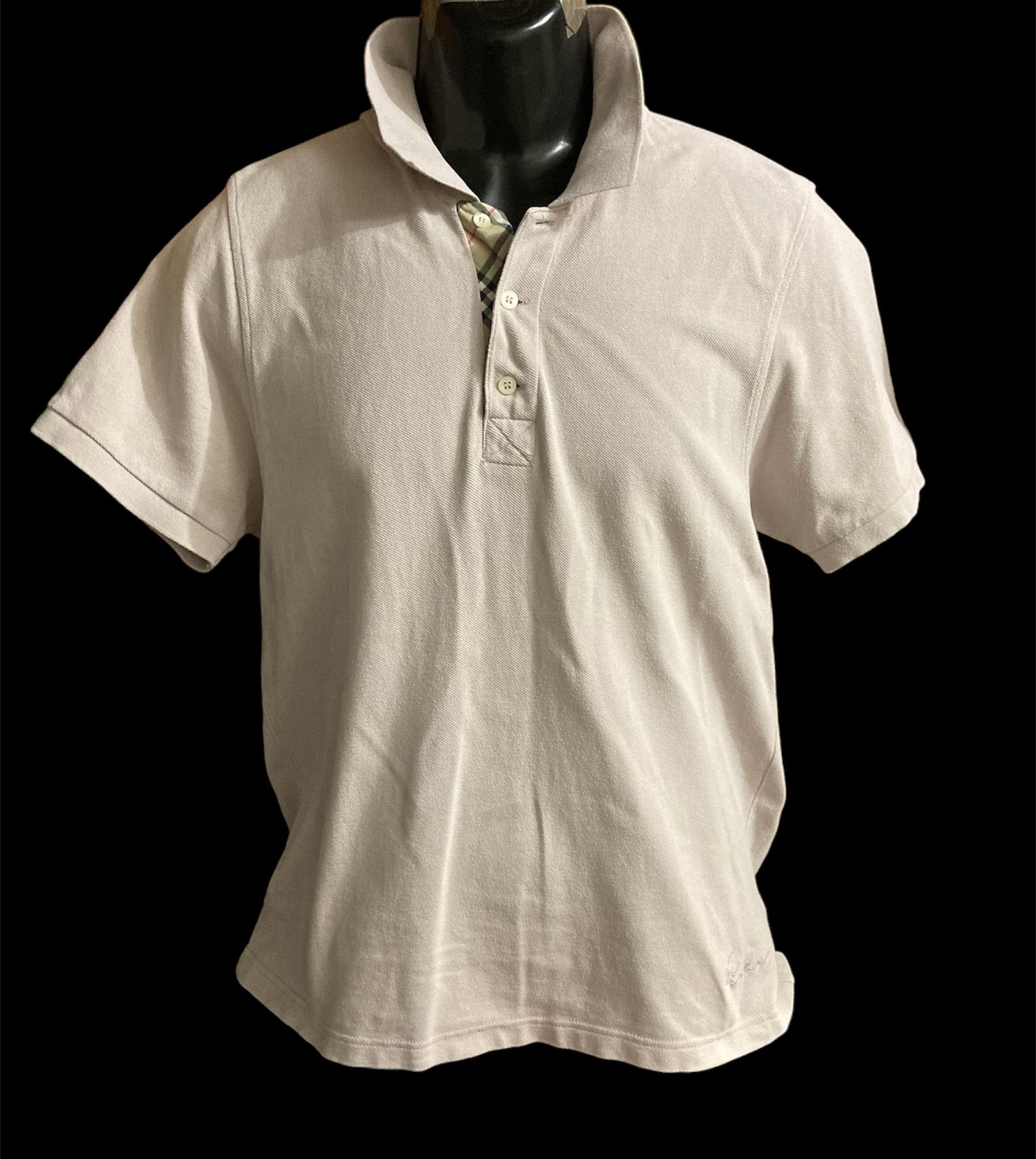 Burberry × Vintage Burberry London Hartford chalk city pink polo shirt Sz.-M Size US M / EU 48-50 / 2 - 1 Thumbnail