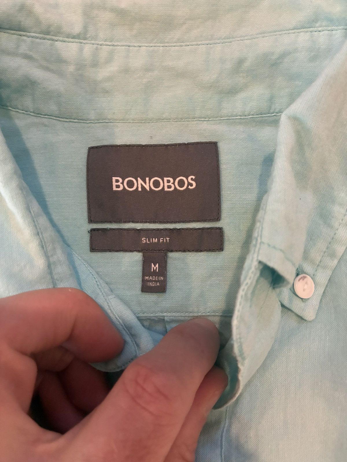 Bonobos Bonobos Slim Fit Short Sleeve Oxford Popover in Mint Size US M / EU 48-50 / 2 - 2 Thumbnail