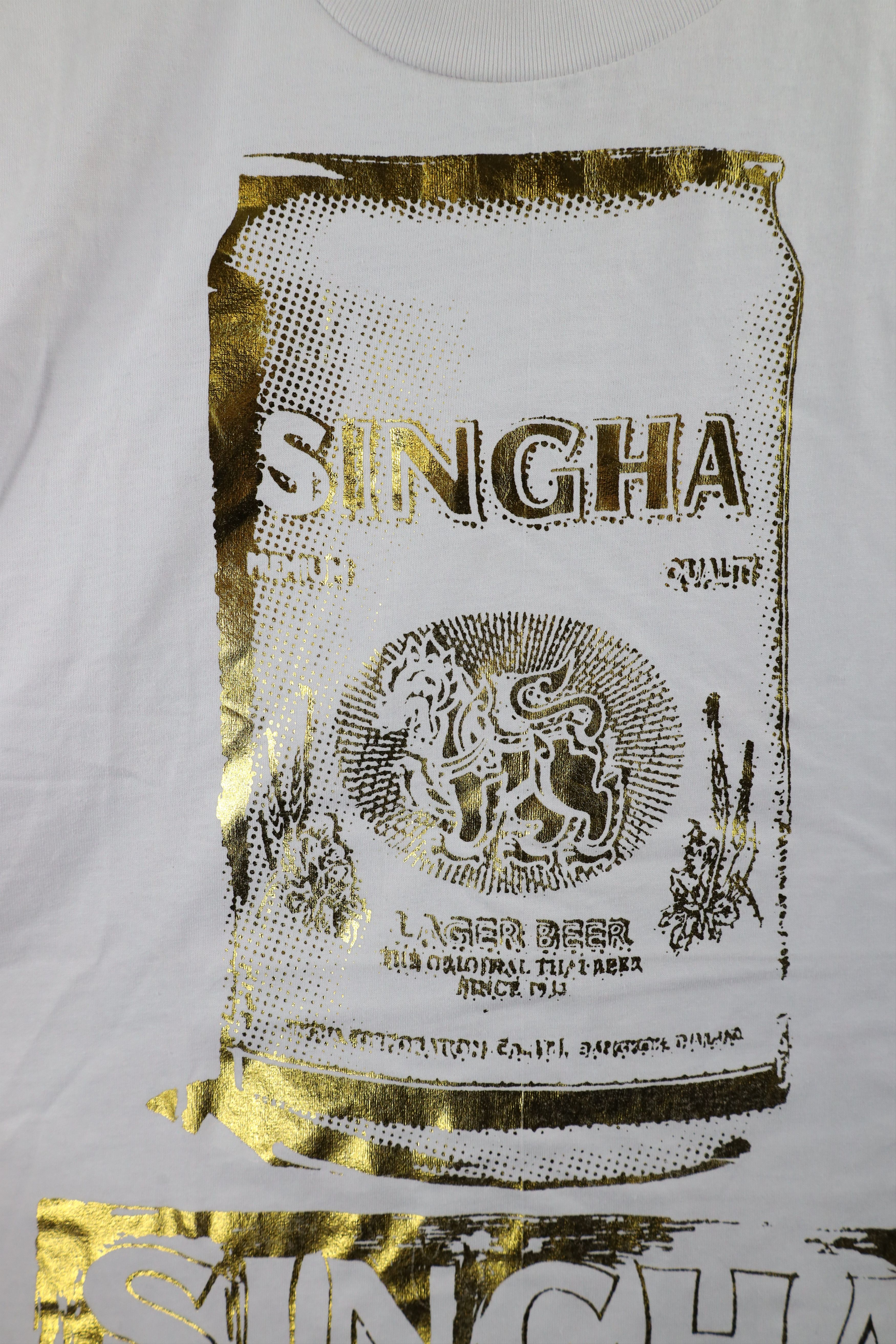 Vintage Vintage 90s Streetwear Thailand Singha Lager Beer T-Shirt Size US XL / EU 56 / 4 - 4 Thumbnail