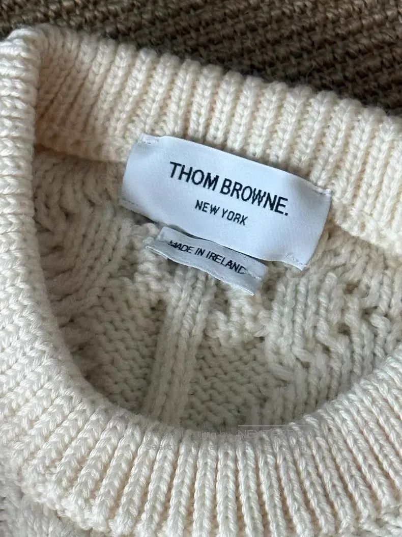 Thom Browne Thom Browne White Short Twisted Knit Sweater Size US M / EU 48-50 / 2 - 2 Thumbnail