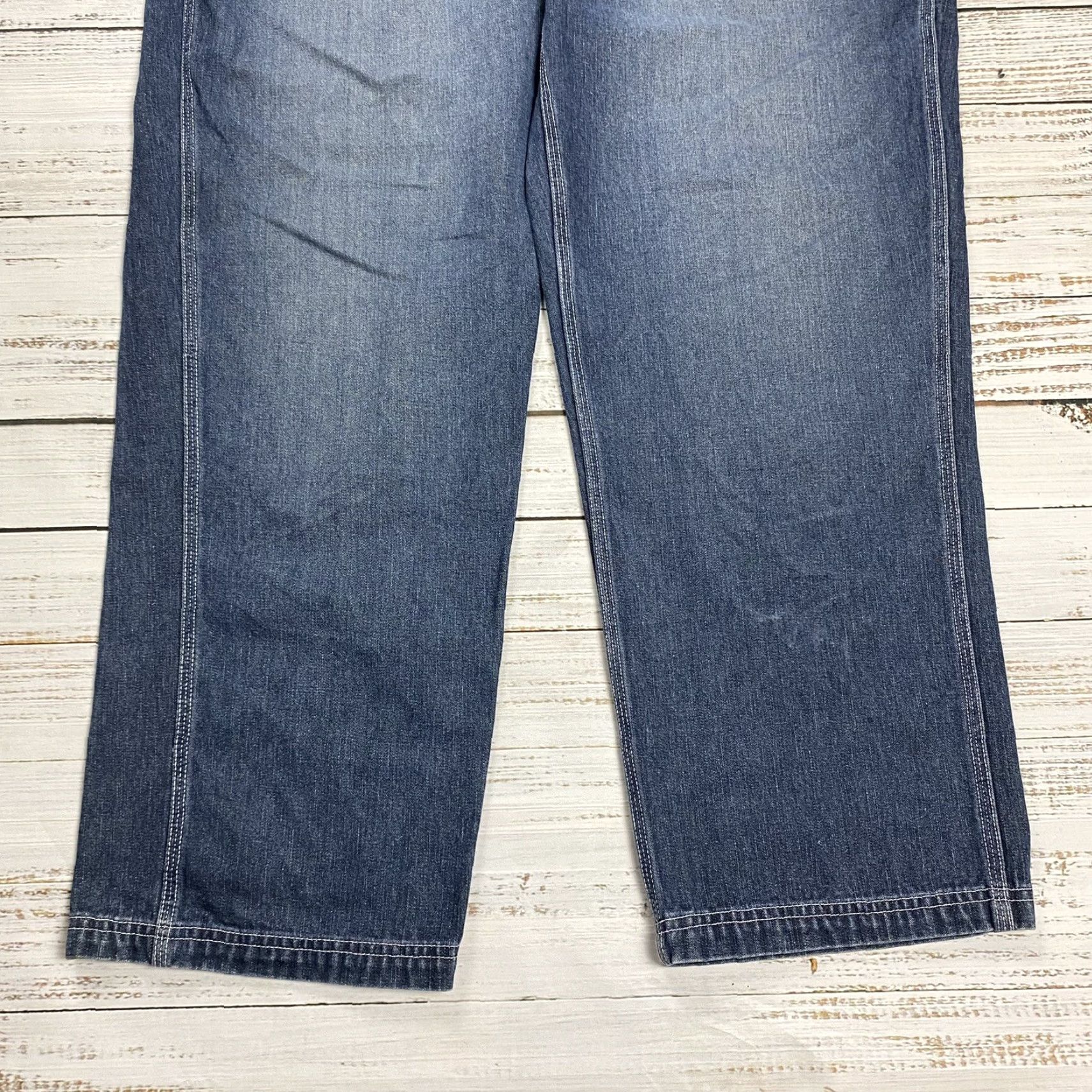 Disney VINTAGE Disney Eeyore Denim Overalls Womens Large Dark Wash Patched Classic 90s Size 36" / US 14 / IT 50 - 3 Thumbnail