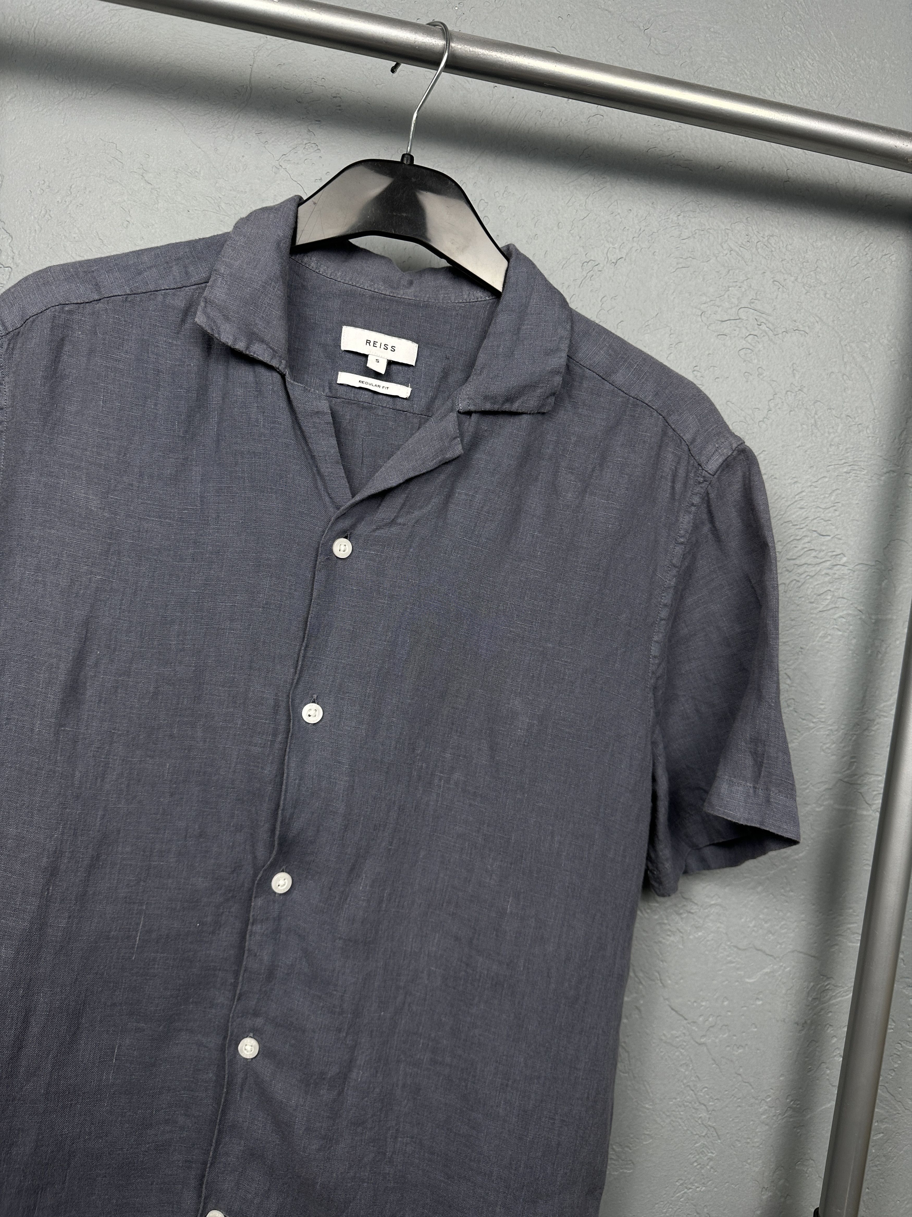 Reiss Reiss Mens Linen Short Sleeve Shirt Size US S / EU 44-46 / 1 - 2 Thumbnail
