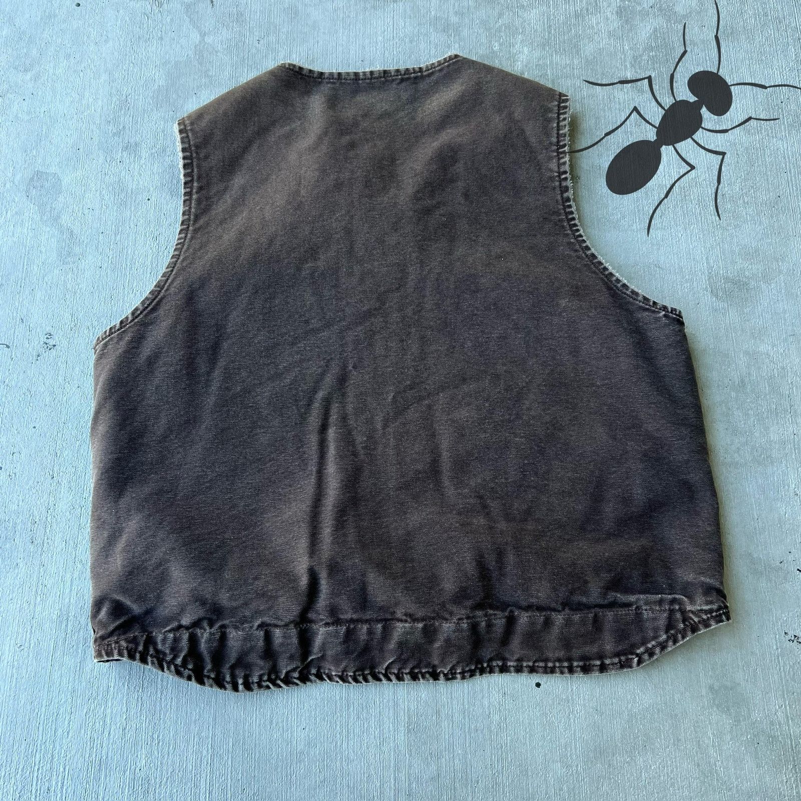 Carhartt × Vintage Carhartt V26 DKB faded brown work wear vest Size US L / EU 52-54 / 3 - 4 Thumbnail