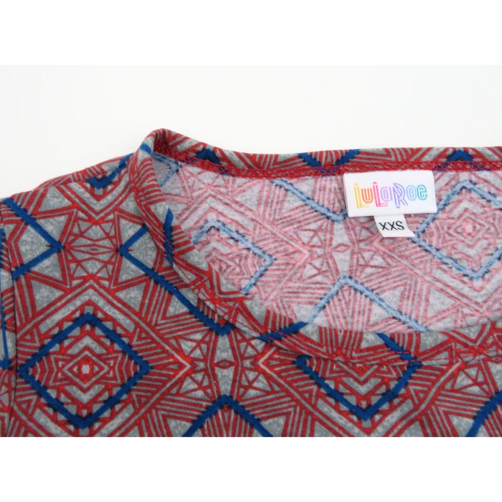 Vintage LuLaRoe Julia Dress 2XS Womens Bodycon Knee Length Red Aztec Tribal Unicorn Stretch NWT Size XXS / US 00 / IT 34 - 6 Thumbnail