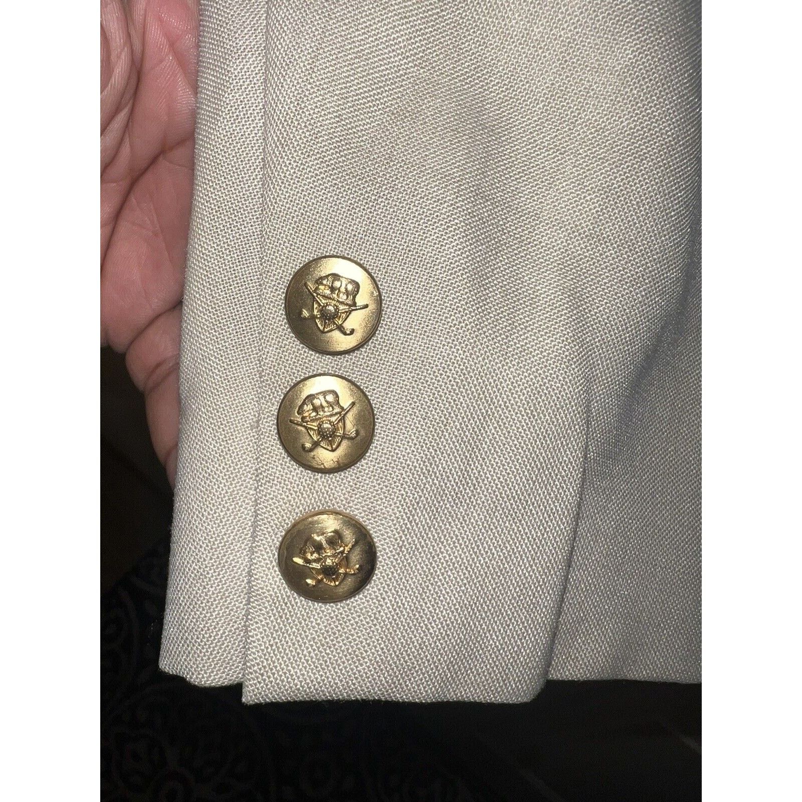 Hart Schaffner Marx Hart Schaffner Marx Sport Coat Beige Jack Nicklaus Blazer44R Size 44R - 3 Thumbnail