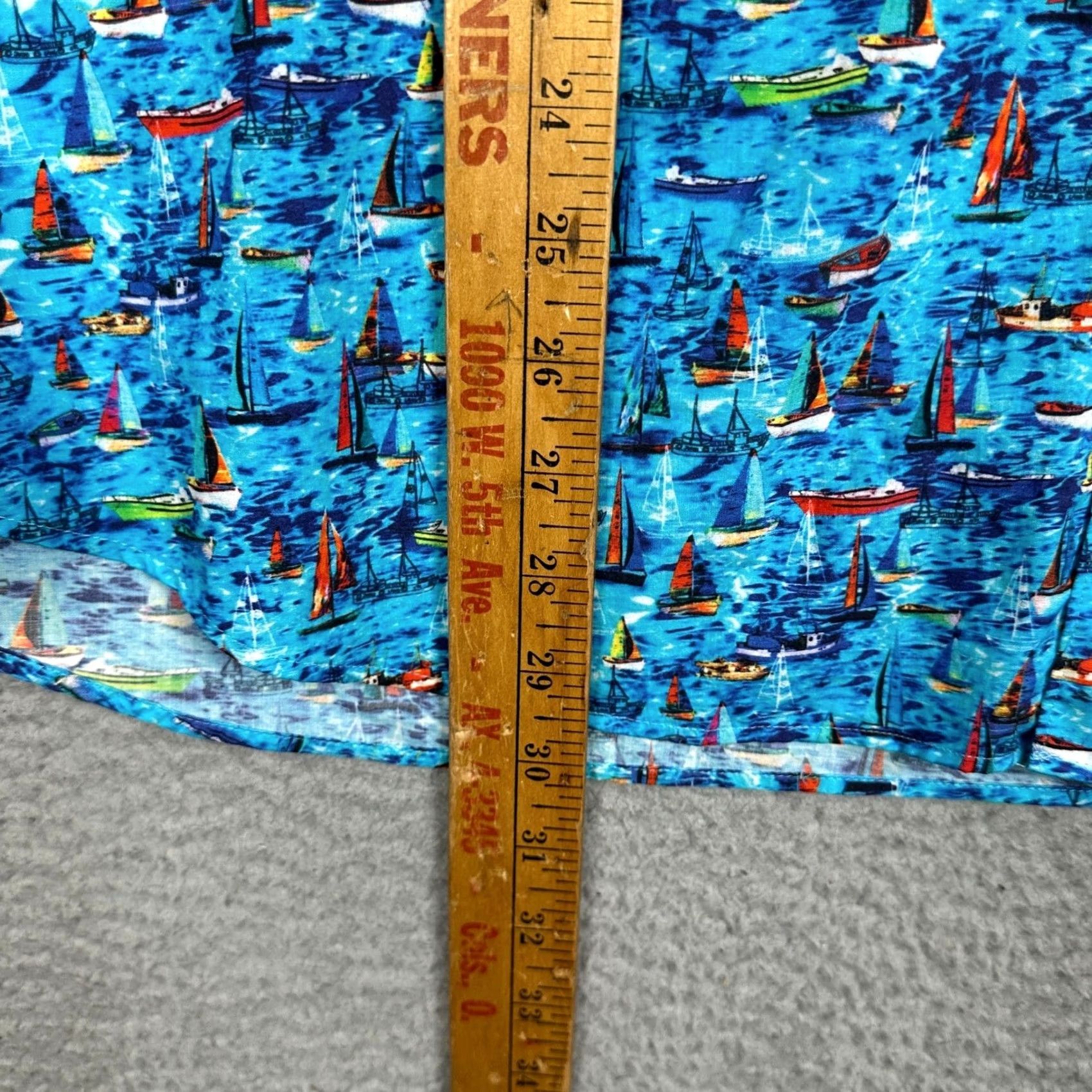 Jared Lang Jared Lang Shirt Mens 2XL Blue Sailboat Print Button Up Long Sleeve Casual EUC Size US XXL / EU 58 / 5 - 7 Thumbnail
