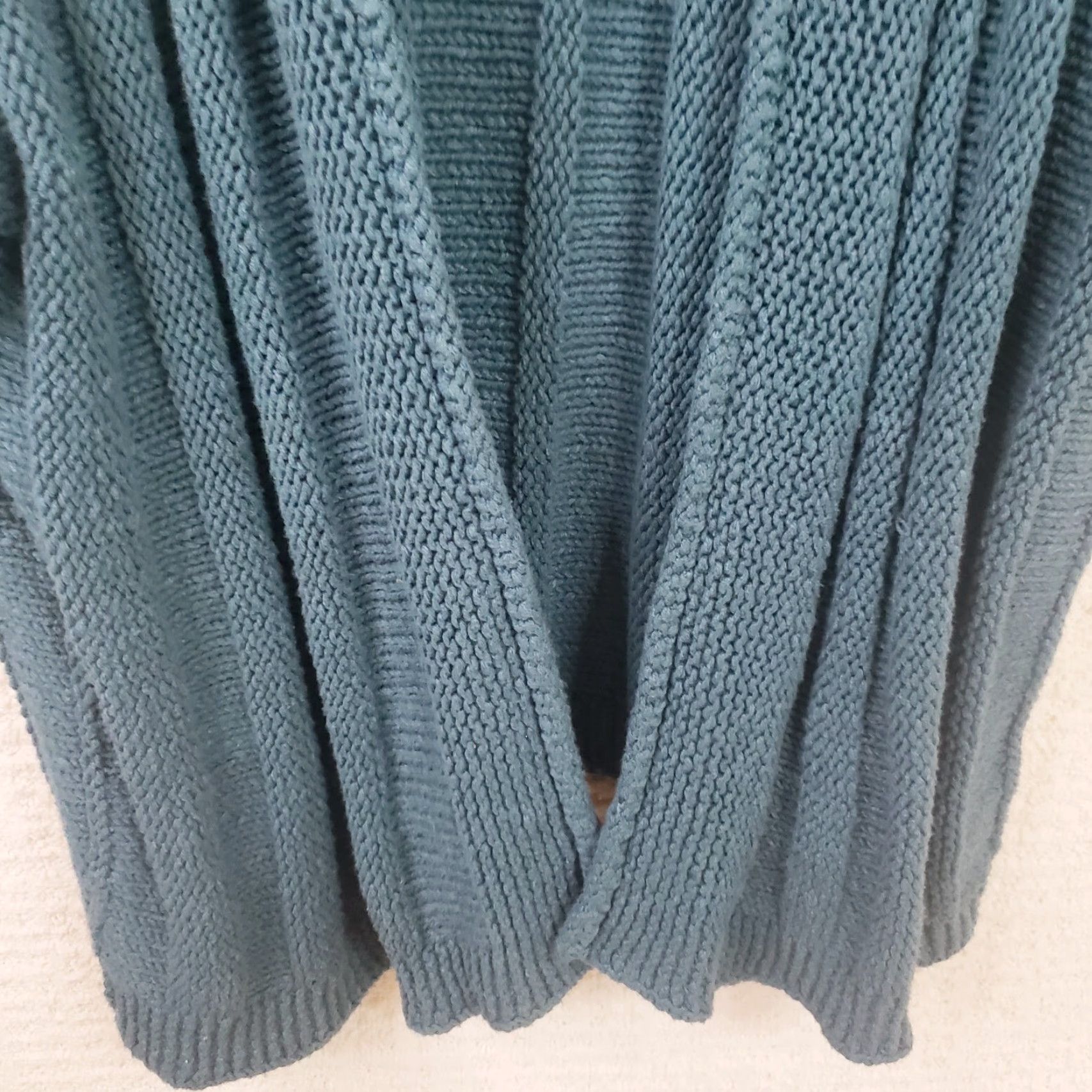 J. Jill J. Jill Cardigan Sweater Open Front No Buttons Women's XL Green Knit Open Front Cardigan Processing? Size XL / US 12-14 / IT 48-50 - 5 Thumbnail