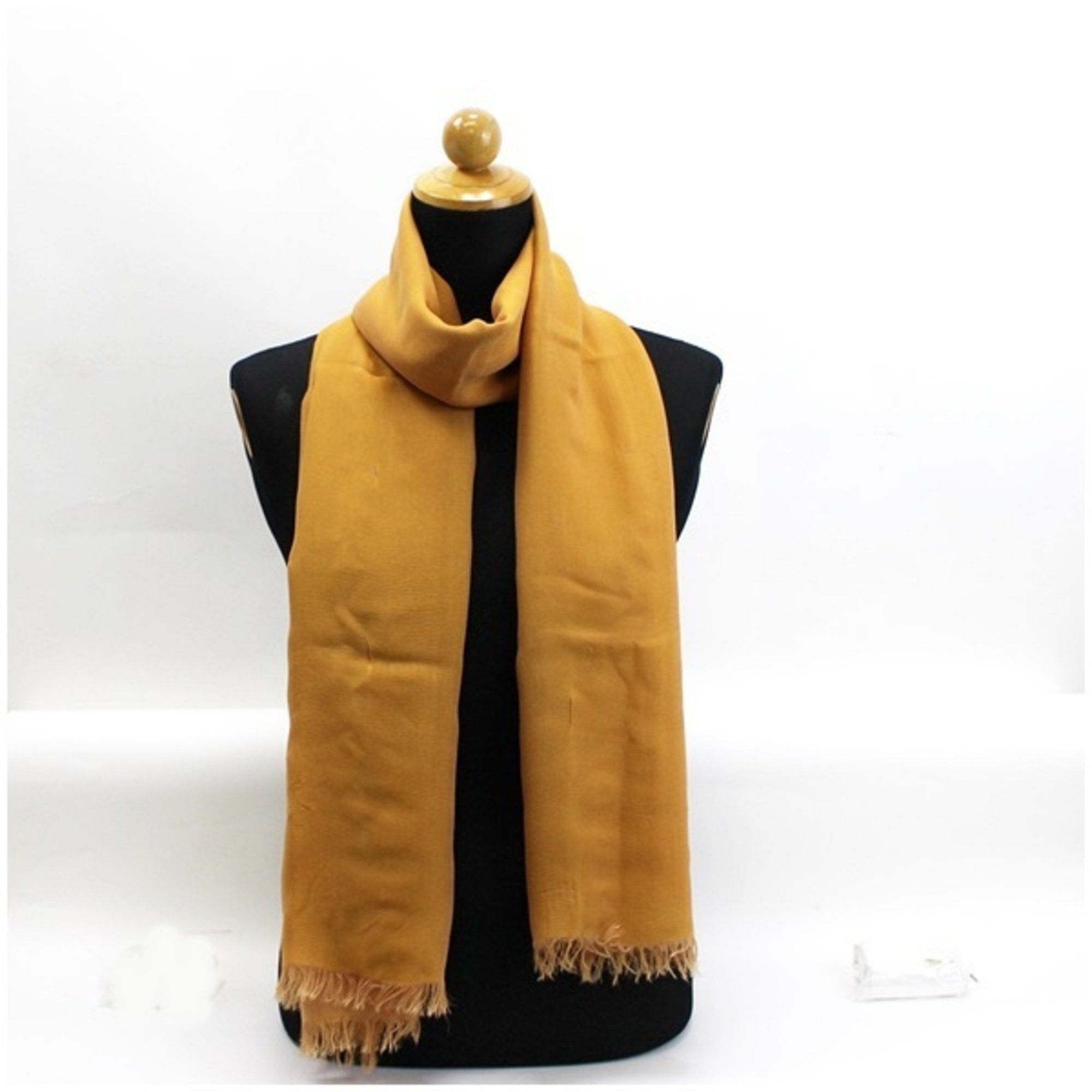 image of Hermes Large Scarf Muffler Shawl Watermark Beige Brown Ladies in White, Women's