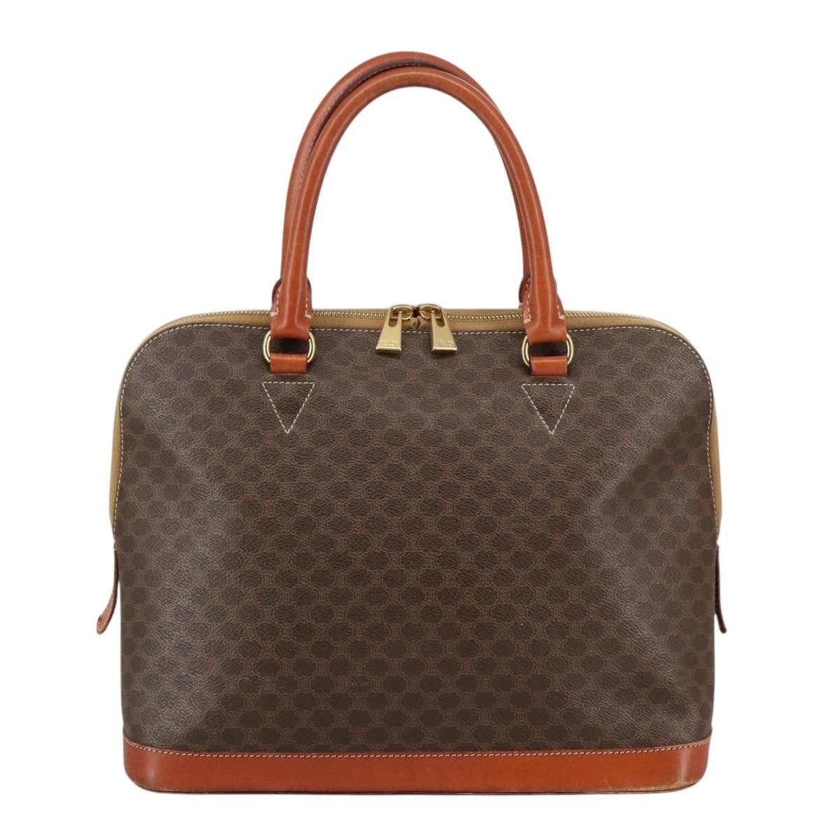 Celine CELINE Macadam Canvas Hand Bag Pvc Leather Brown Gold Size ONE SIZE - 2 Thumbnail