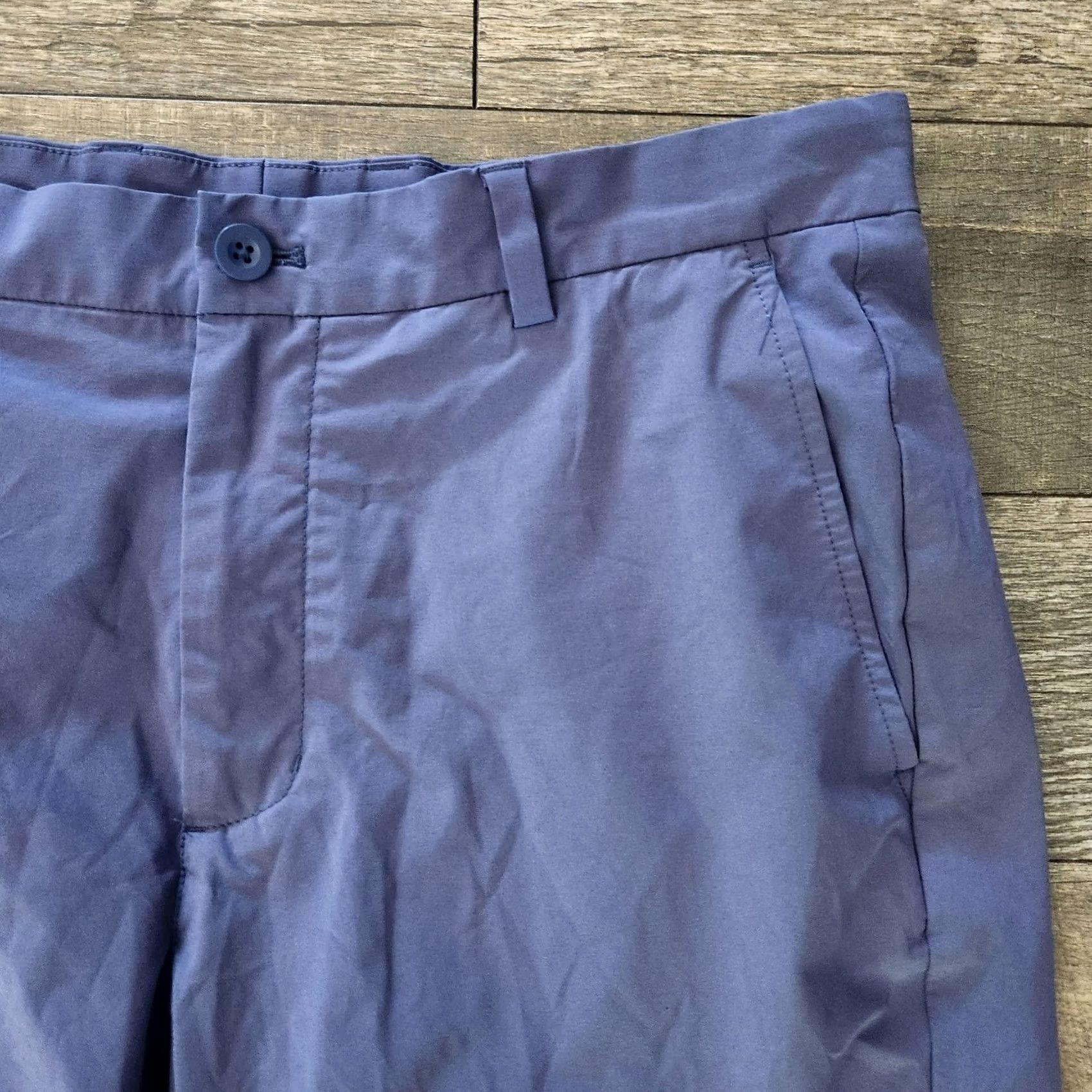 Vineyard Vines Vineyard Vines Breaker Shorts Mens 35 9" Blue Performance Golf Outdoors Chino Pockets Slash Pocket Regular Rise Mid 9 in Vintage No Dept Men Size US 35 - 3 Thumbnail