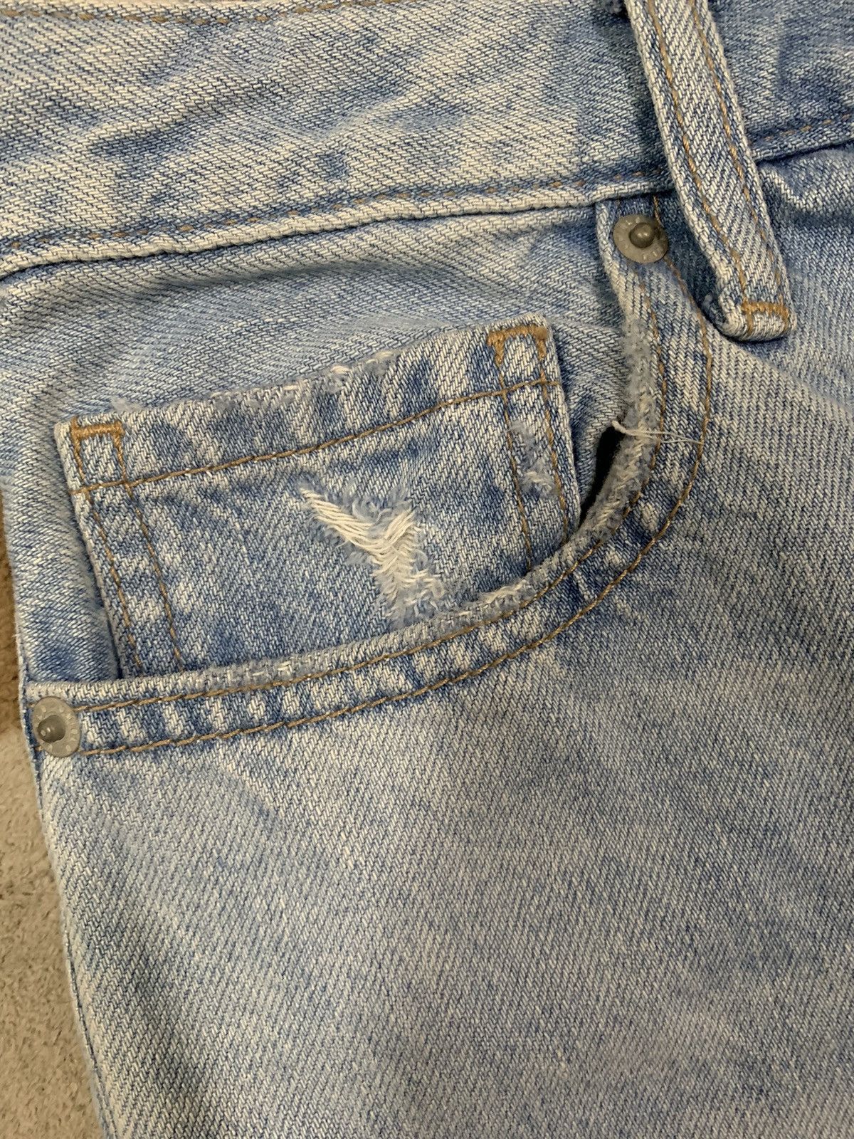 Undercover × Uniqlo Vintage Uniqlo Faded Straight Leg Distressed Grunge Jeans Size US 27 - 4 Thumbnail