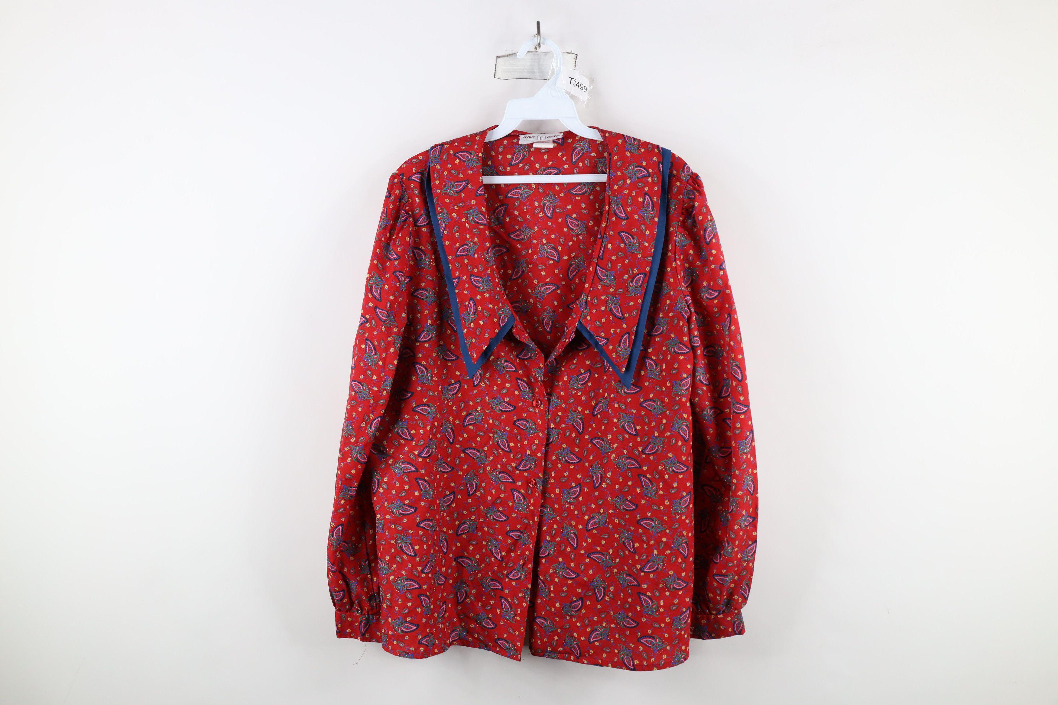 Vintage Vintage 70s Streetwear Flower Collared Button Shirt USA Size XXL / US 16-18 / IT 52-54 - 1 Thumbnail
