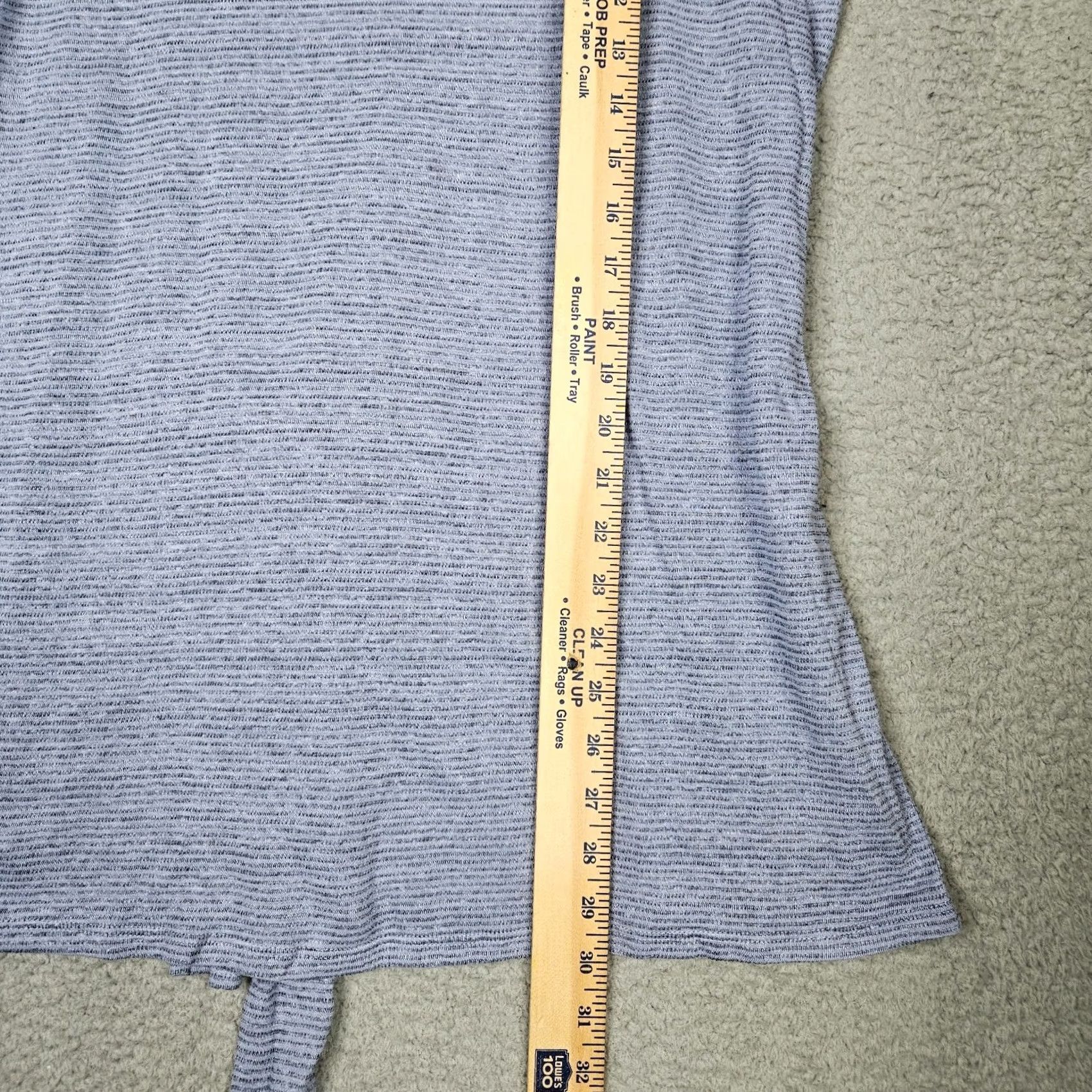 Vintage Pure Jill Top Shirt Womens M Blue Heather Tie Waist Round Neck Short Sleeve Size M Regular Fit Size M / US 6-8 / IT 42-44 - 4 Thumbnail