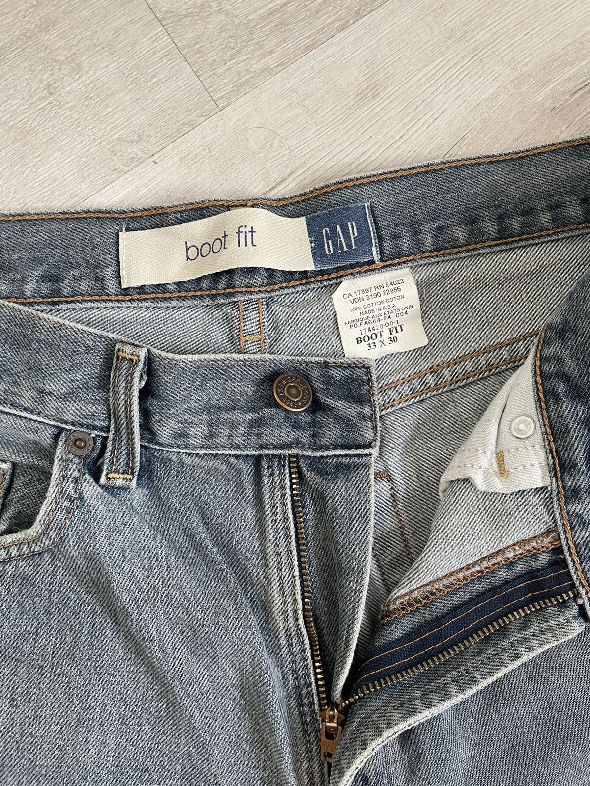 Gap Vintage Washed Gap Jeans Baggy Boot Cut Fit Grunge Y2k Opium Size US 33 - 8 Thumbnail