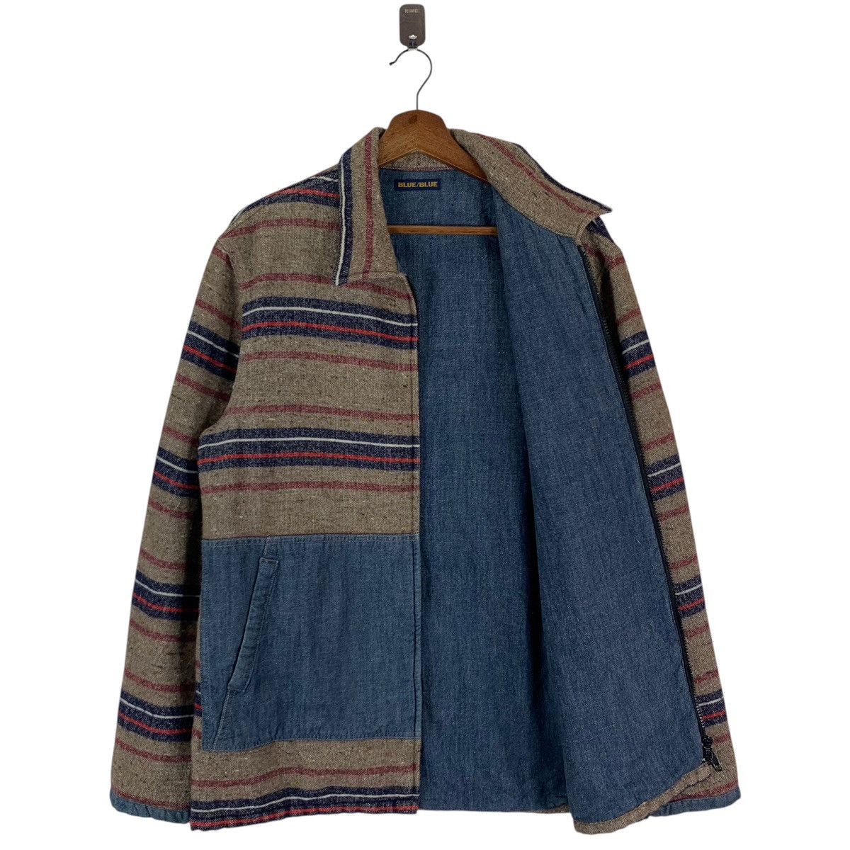45rpm × Blue Blue Japan × Indigo VINTAGE BLUE BLUE JAPAN WOOL JACKET Size US L / EU 52-54 / 3 - 6 Thumbnail