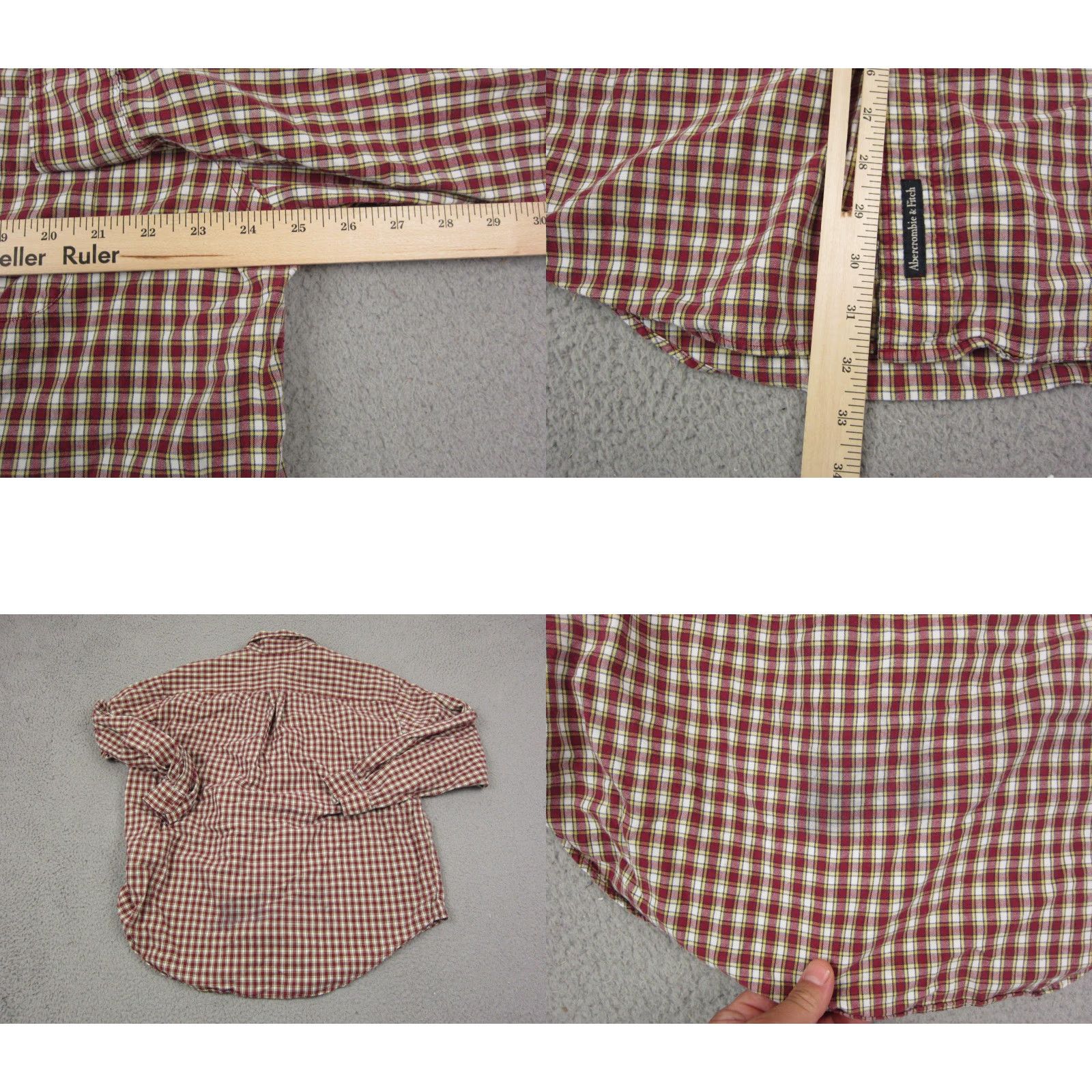 Abercrombie & Fitch VINTAGE Abercrombie & Fitch Shirt Mens L Red Plaid Button-Down Casual Logo 90s Retro Size US L / EU 52-54 / 3 - 8 Thumbnail
