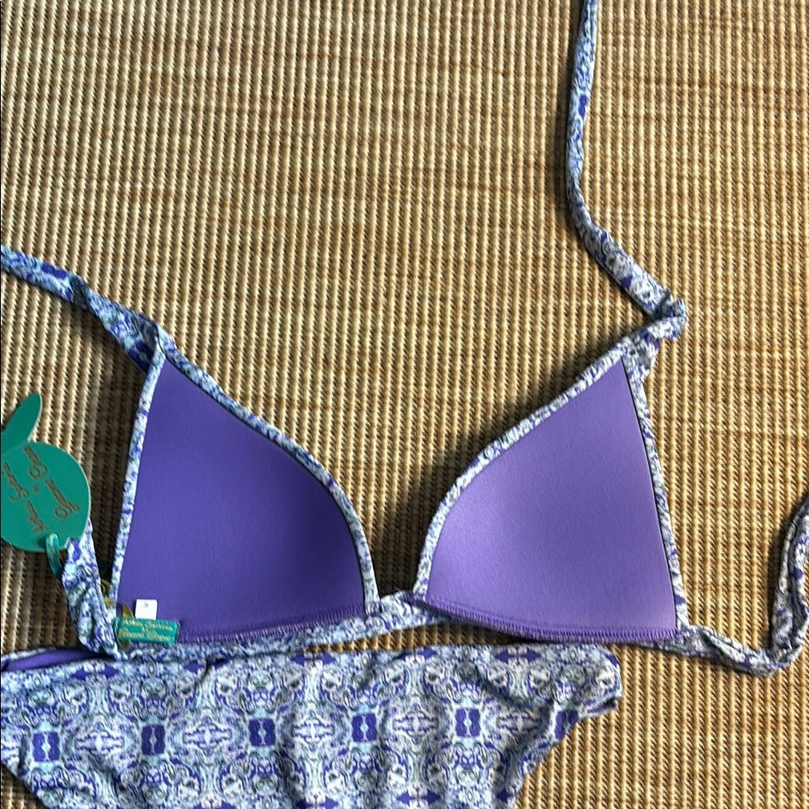 Other NWT Antica Sartoria Positano Purple Blue Patterned Bikini M Size ONE SIZE - 7 Thumbnail