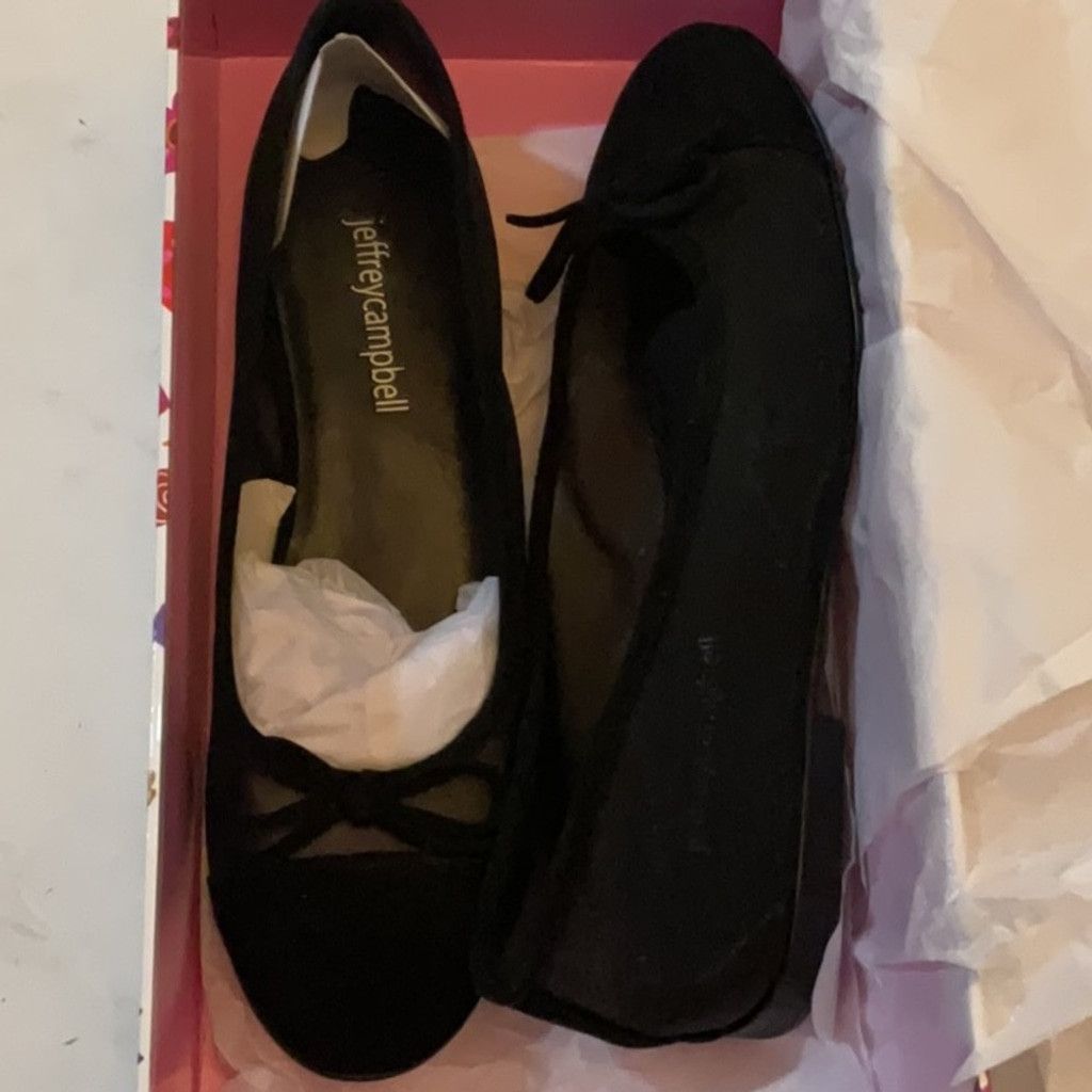 Jeffrey Campbell Releve Flat in Black, Size: 6