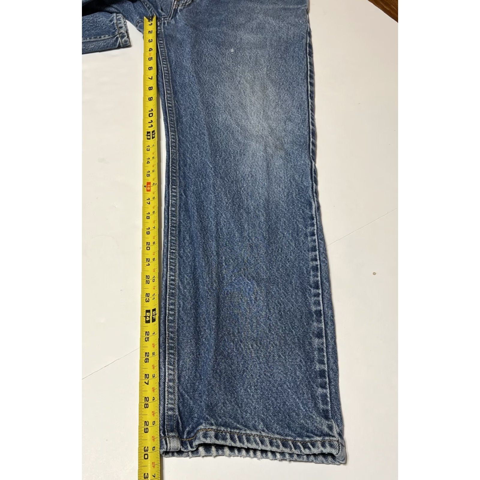 Levi's VINTAGE Levi’s 505 Regular Fit Jeans Blue Distressed 34x30 Straight Mens Denim 5-Pocket Belt Loops Mid Rise Size US 34 / EU 50 - 5 Thumbnail