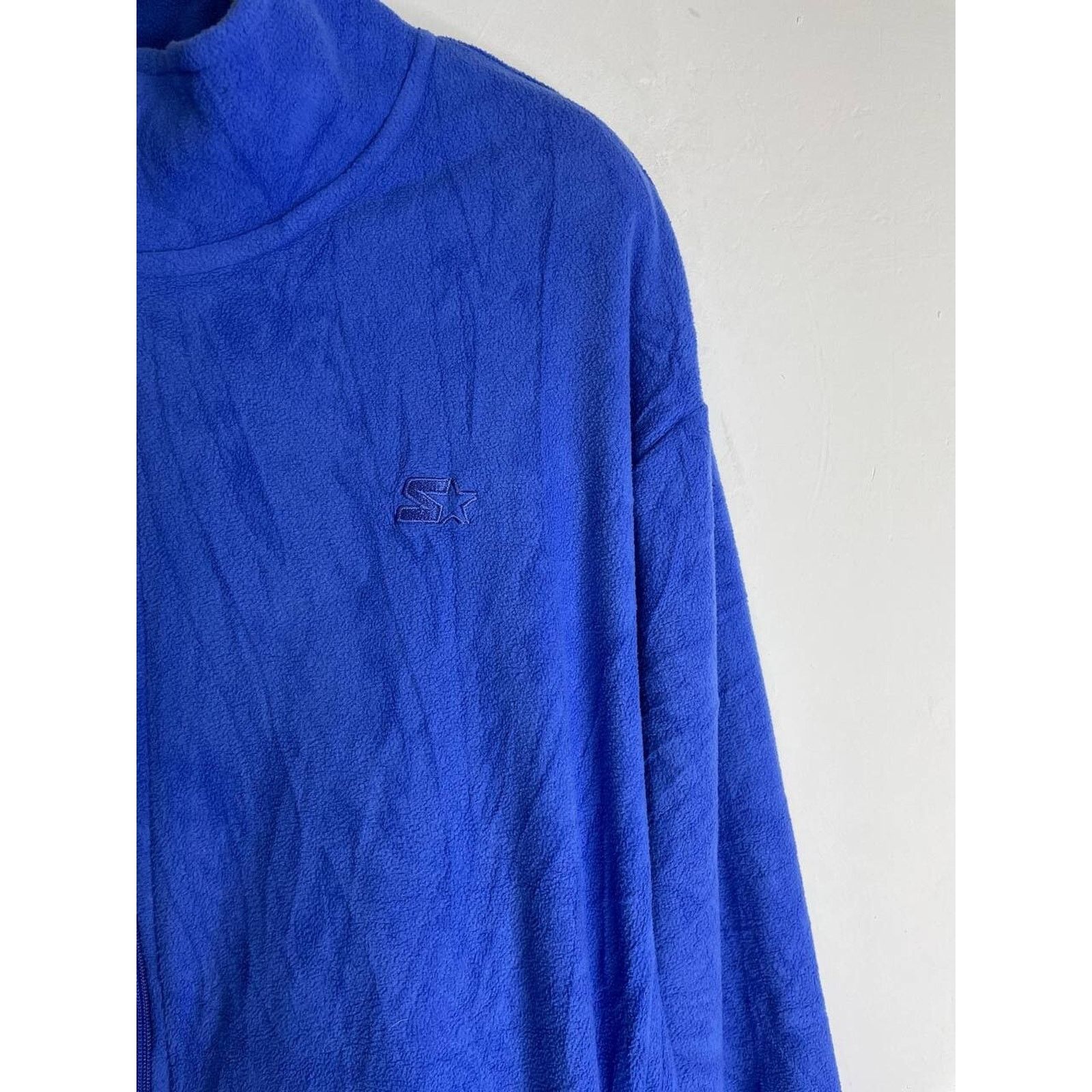 Starter Vintage Starter Blue Full Zip Fleece Jacket Size 2XL Size US XXL / EU 58 / 5 - 7 Thumbnail