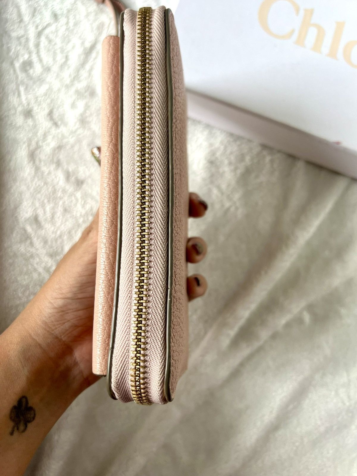 Chloe Chloe Drew Long Wallet – Dusty Pink Size ONE SIZE - 3 Thumbnail