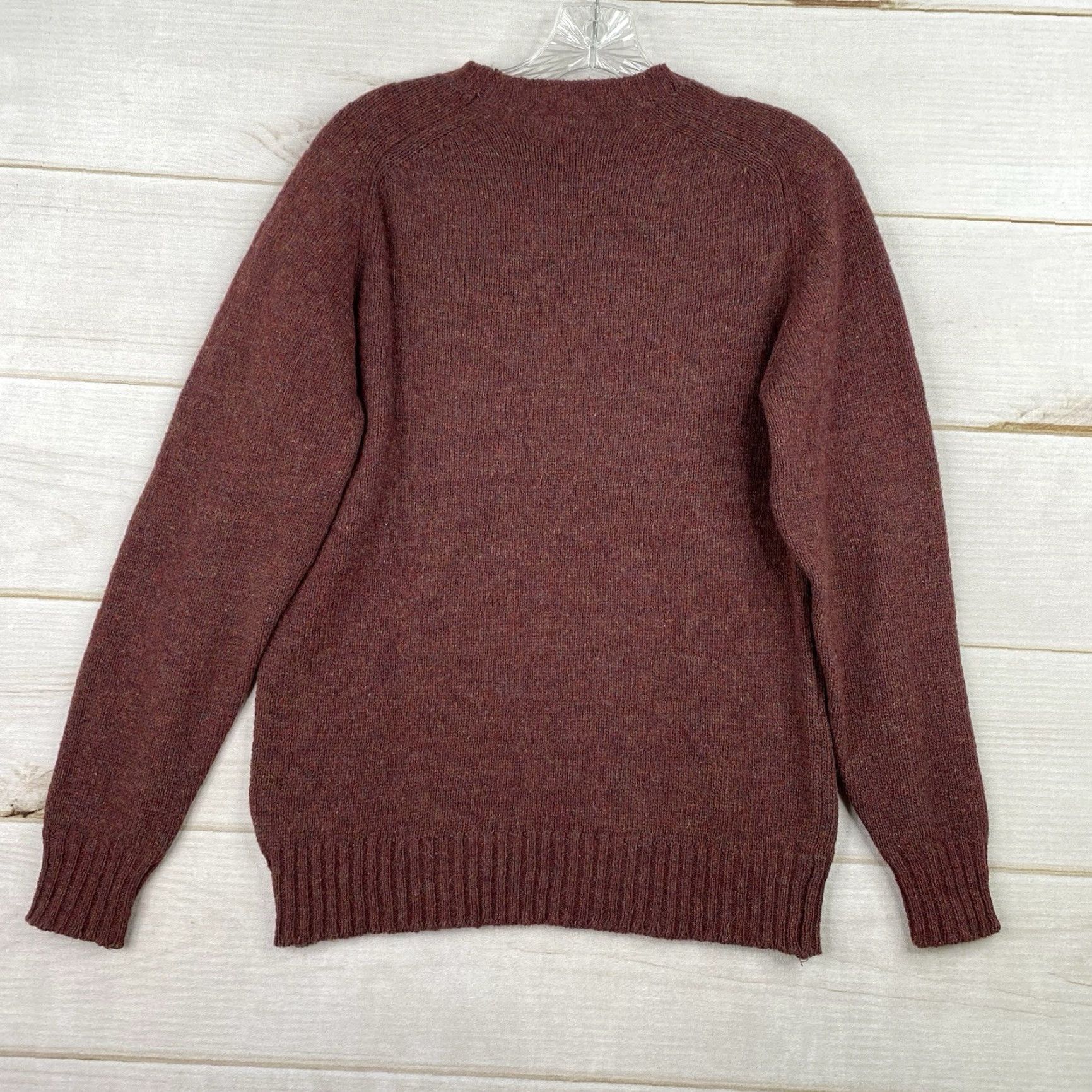 Vintage VINTAGE City Casuals Sweater Polo Logo Embroidered 3-D Knit Wool Blend M Burgundy Red Geometric 1980s Mens Size US M / EU 48-50 / 2 - 4 Thumbnail