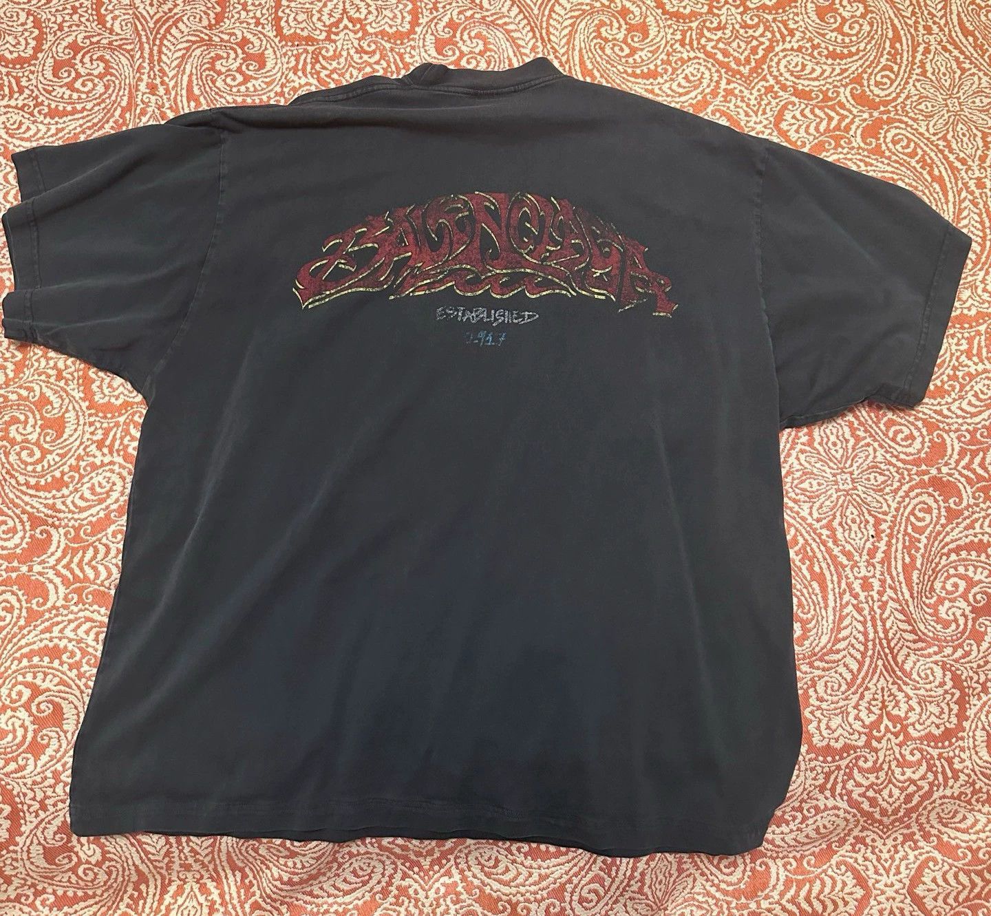 Balenciaga Balenciaga solid color pattern printed round neck short sle Size US M / EU 48-50 / 2 - 2 Thumbnail