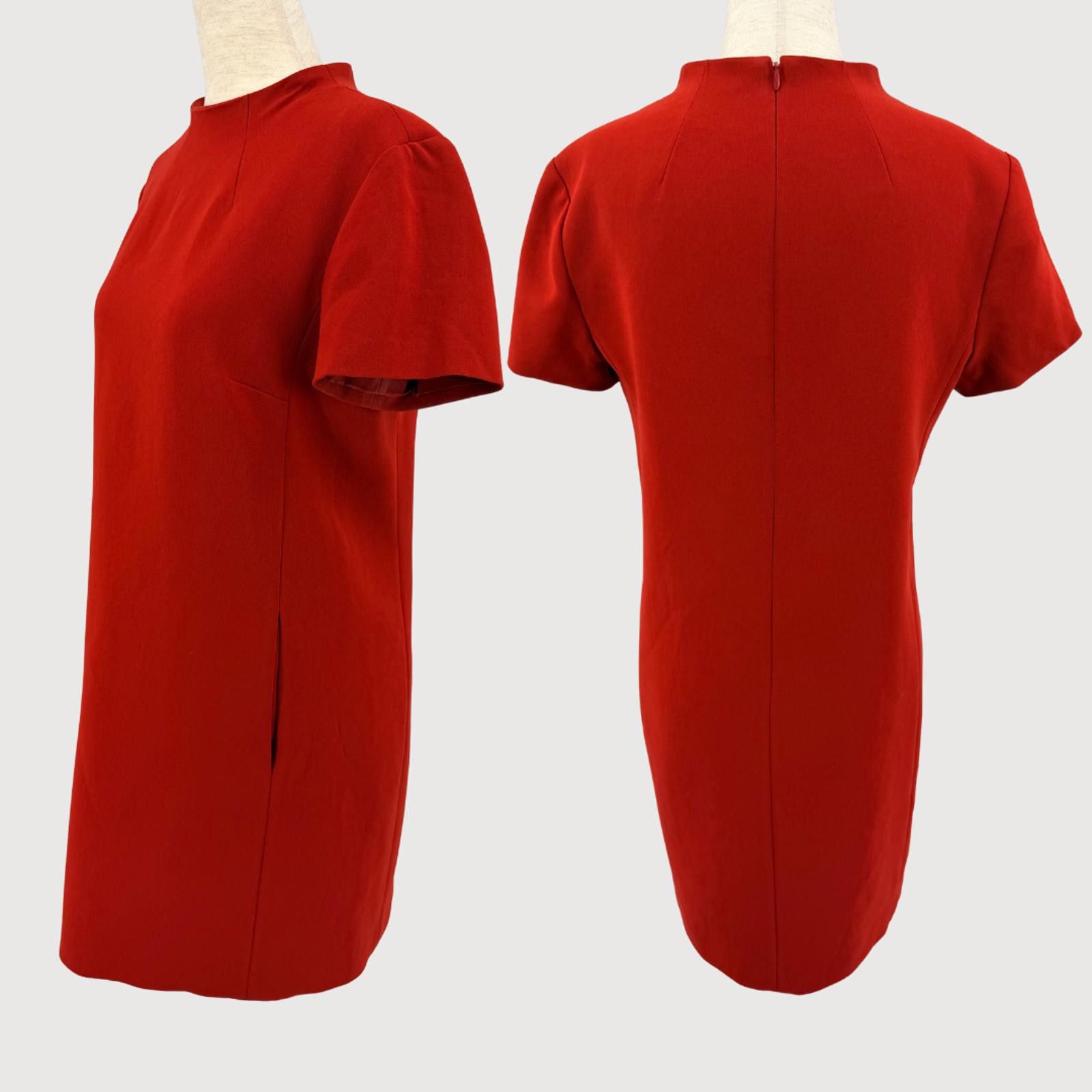 Theory Theory Admiral Crepe Shift Dress Rust XS Minimalist Size XS / US 0-2 / IT 36-38 - 3 Thumbnail