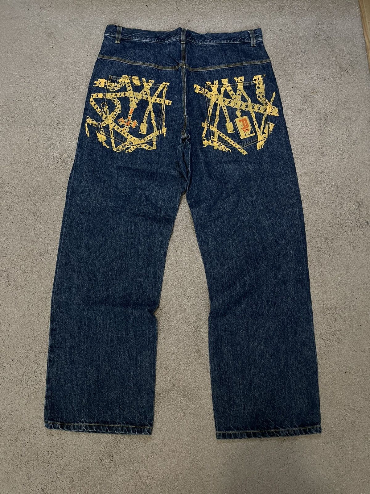 Vintage Y2K graffiti denim pants baggy rare