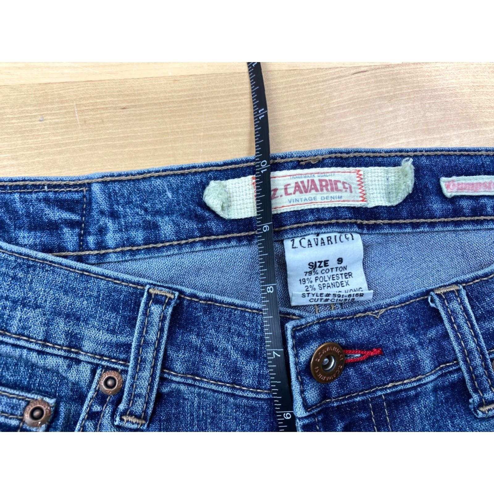 Denime VINTAGE Z. Cavaricci Denim Jeans Pants Blue Size 9 Straight Leg #4908 Size 30" / US 8 / IT 44 - 7 Thumbnail