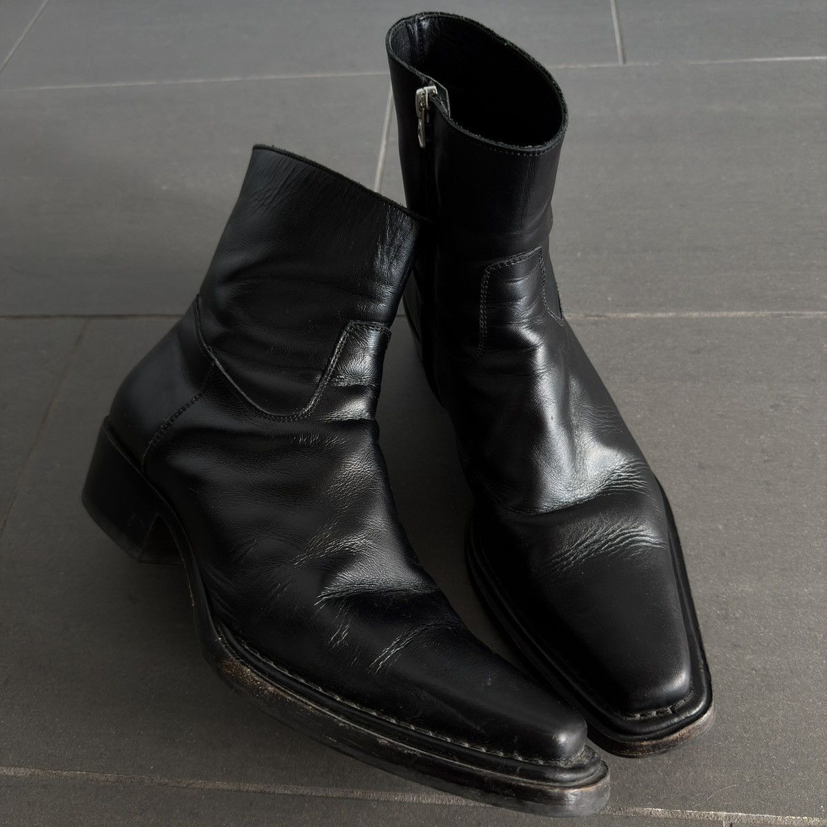 Acne Studios Acne Studios Square Toe Heel Zip Up Dracula Boots Size US 9 / EU 42 - 2 Thumbnail