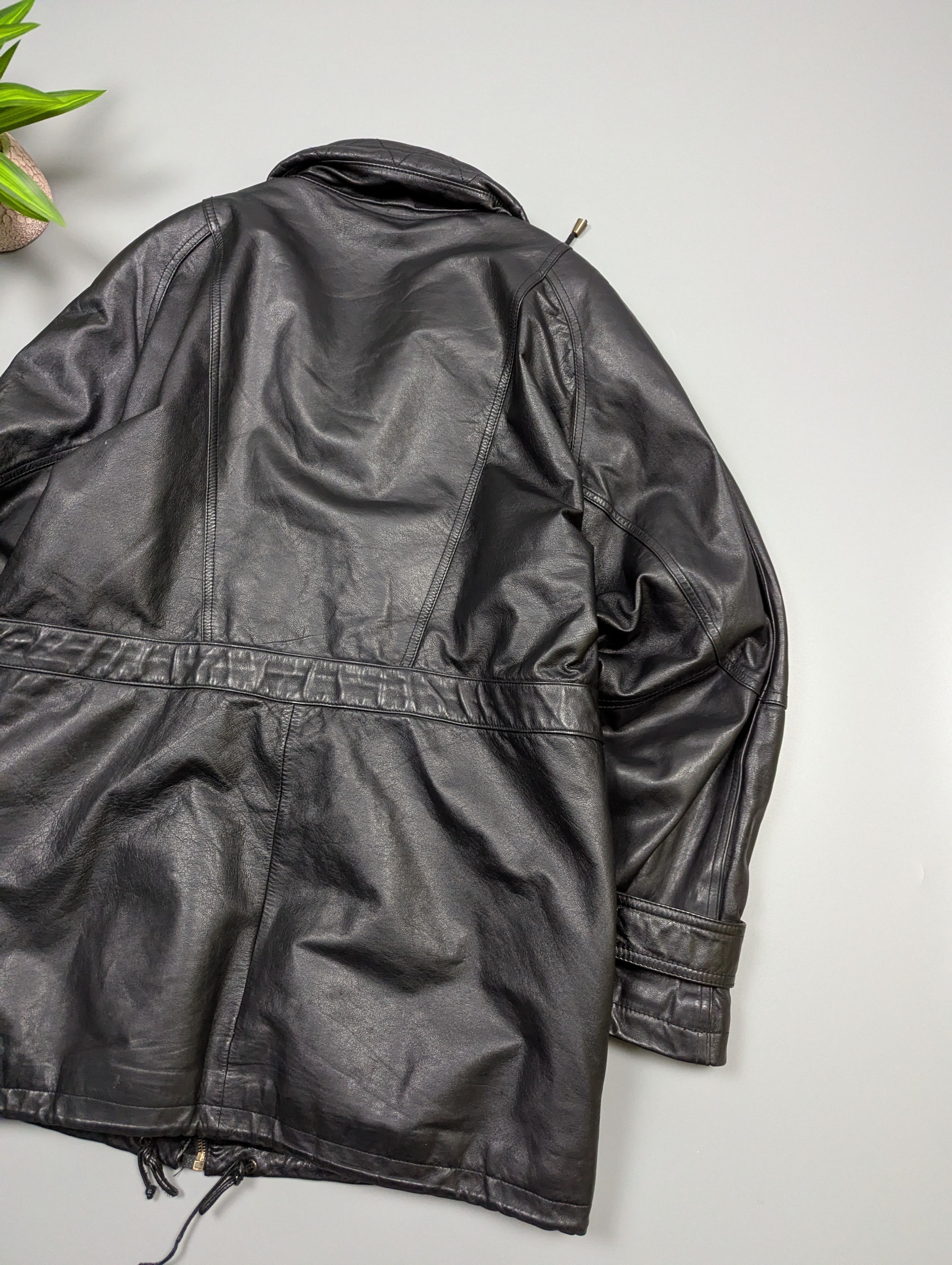 Vintage Vintage PRINCE Heavy Black Leather Multi-Pocket Jacket Size US L / EU 52-54 / 3 - 17 Thumbnail