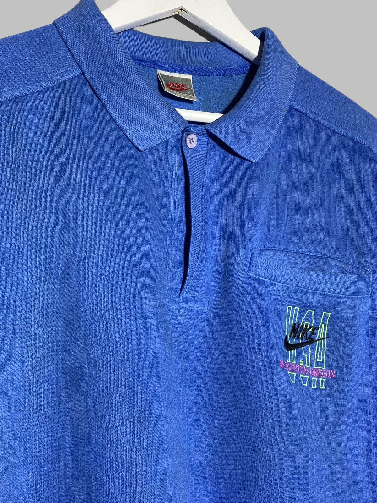 Nike 🔥 90s NIKE USA BEAVERTON OREGON POLO T-SHIRT AMERICAN RARE Size US XL / EU 56 / 4 - 4 Thumbnail