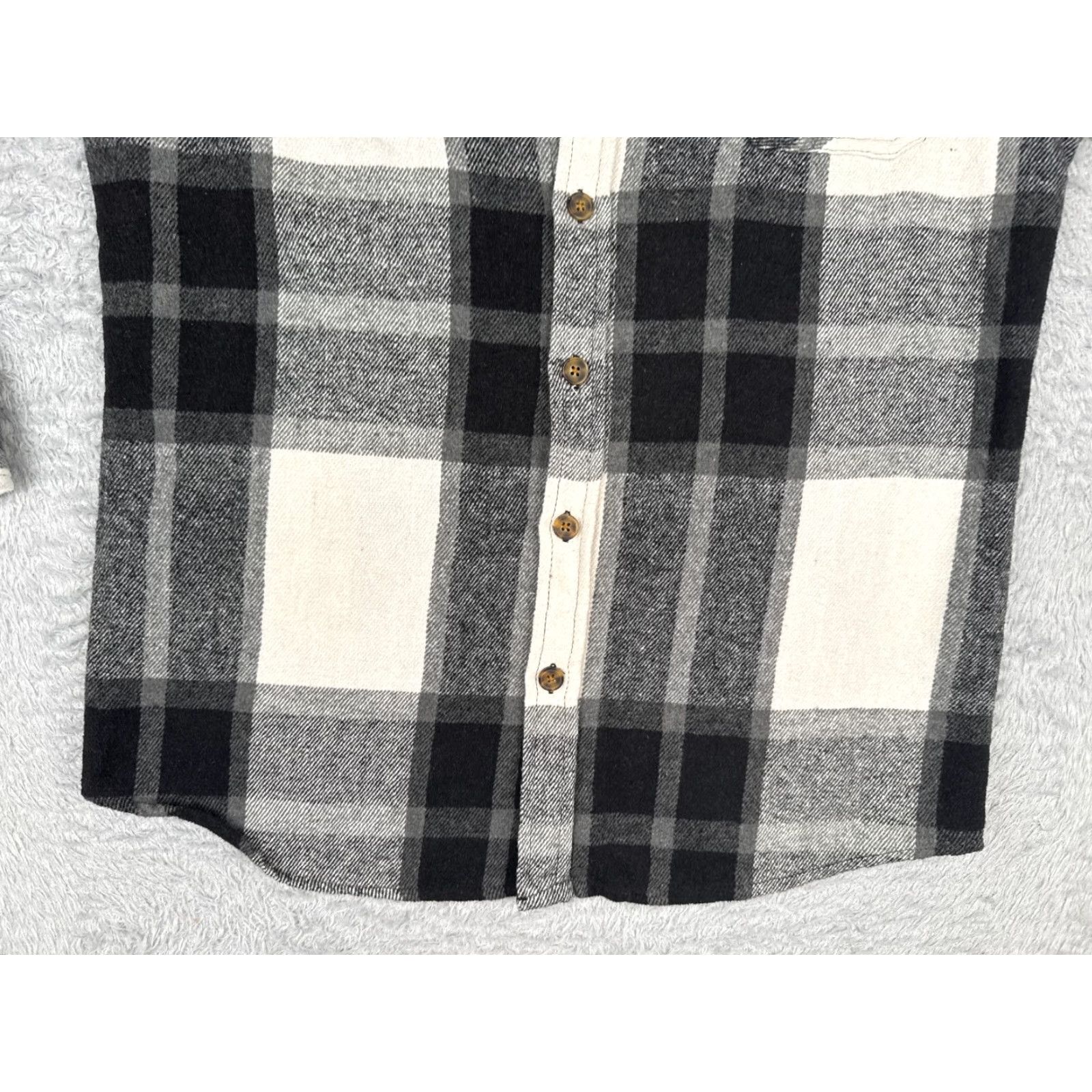 Vintage Molokai Surf Co Shirt Men Medium Black White Plaid Flannel Button Cotton Blend Size US M / EU 48-50 / 2 - 5 Thumbnail