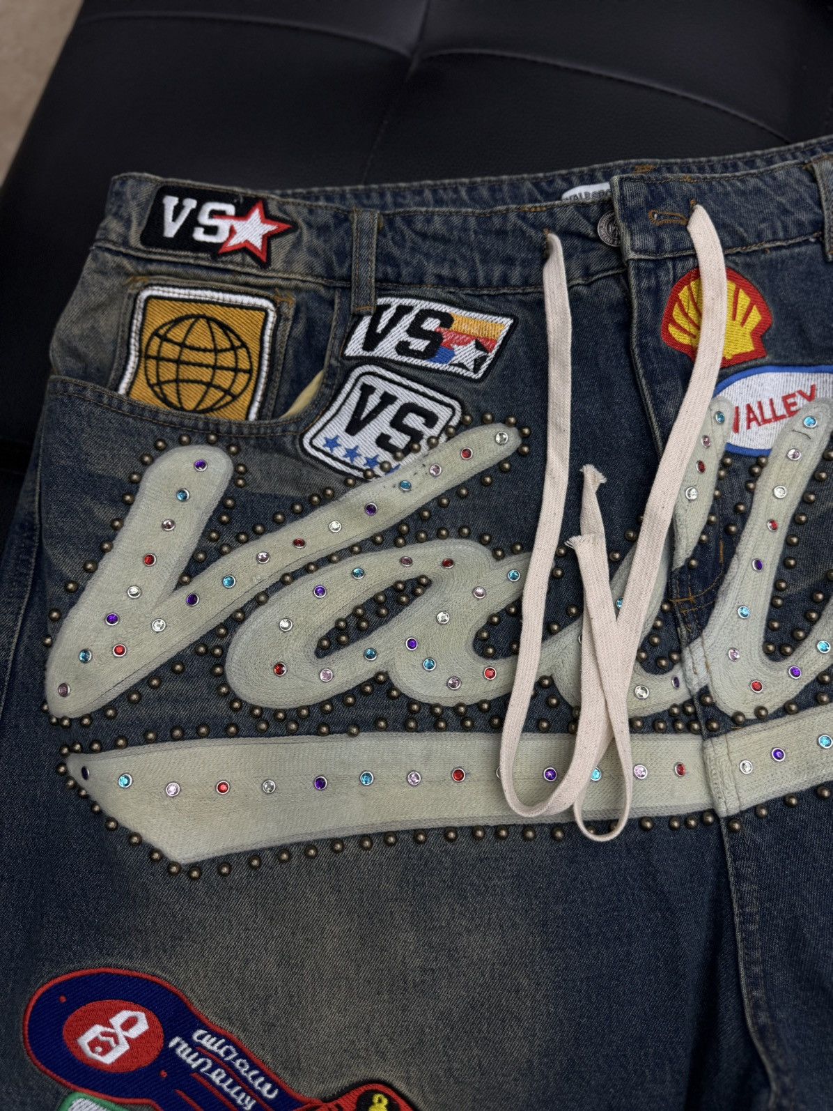 Vale Vale Blue Denim Patchwork Shorts Size 38 (Brand New) Size US 38 / EU 54 - 7 Thumbnail