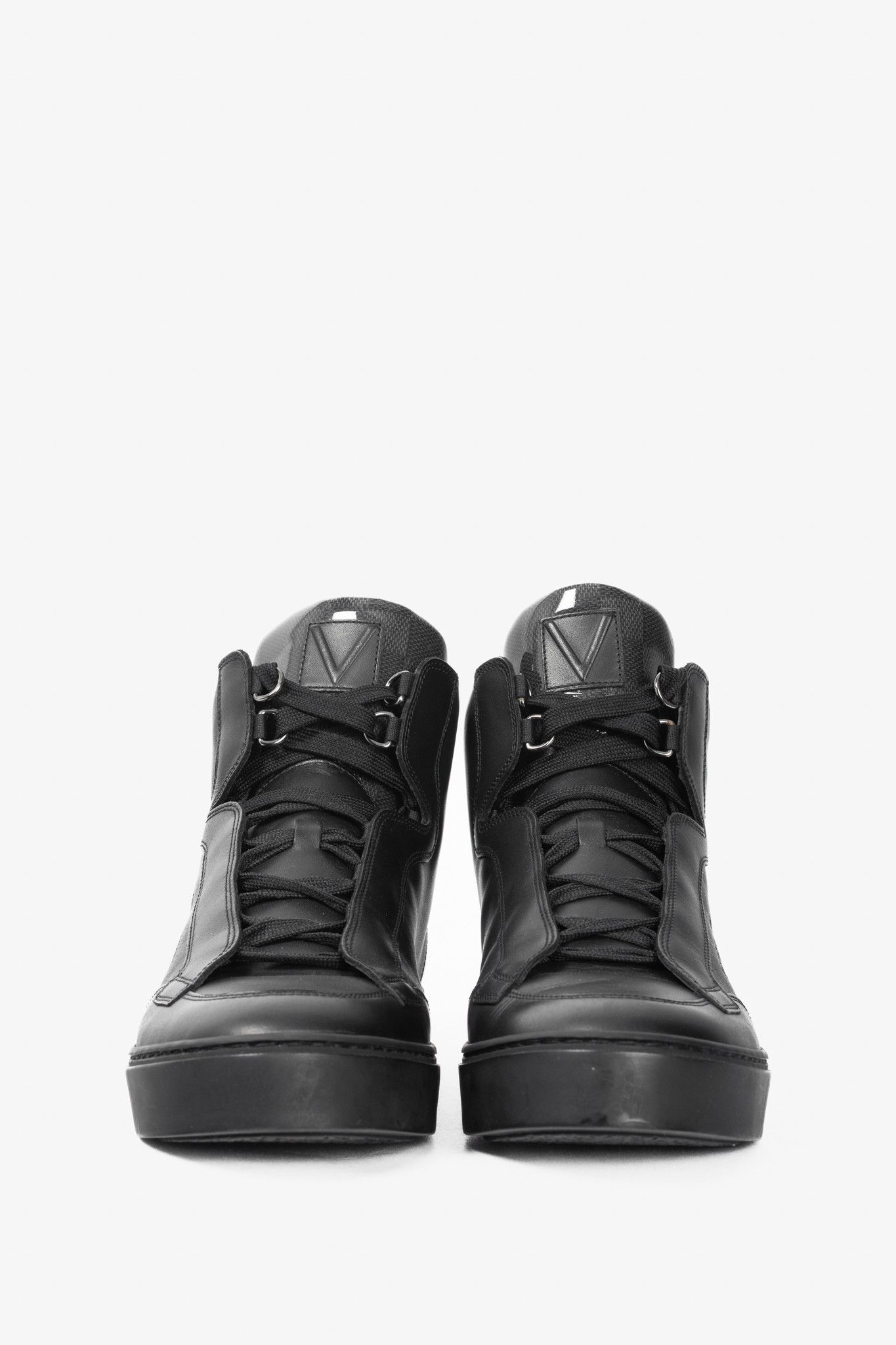 Louis Vuitton Louis Vuitton Speaker Leather & Damier High-Top Sneakers Size US 6 / EU 39 - 2 Thumbnail