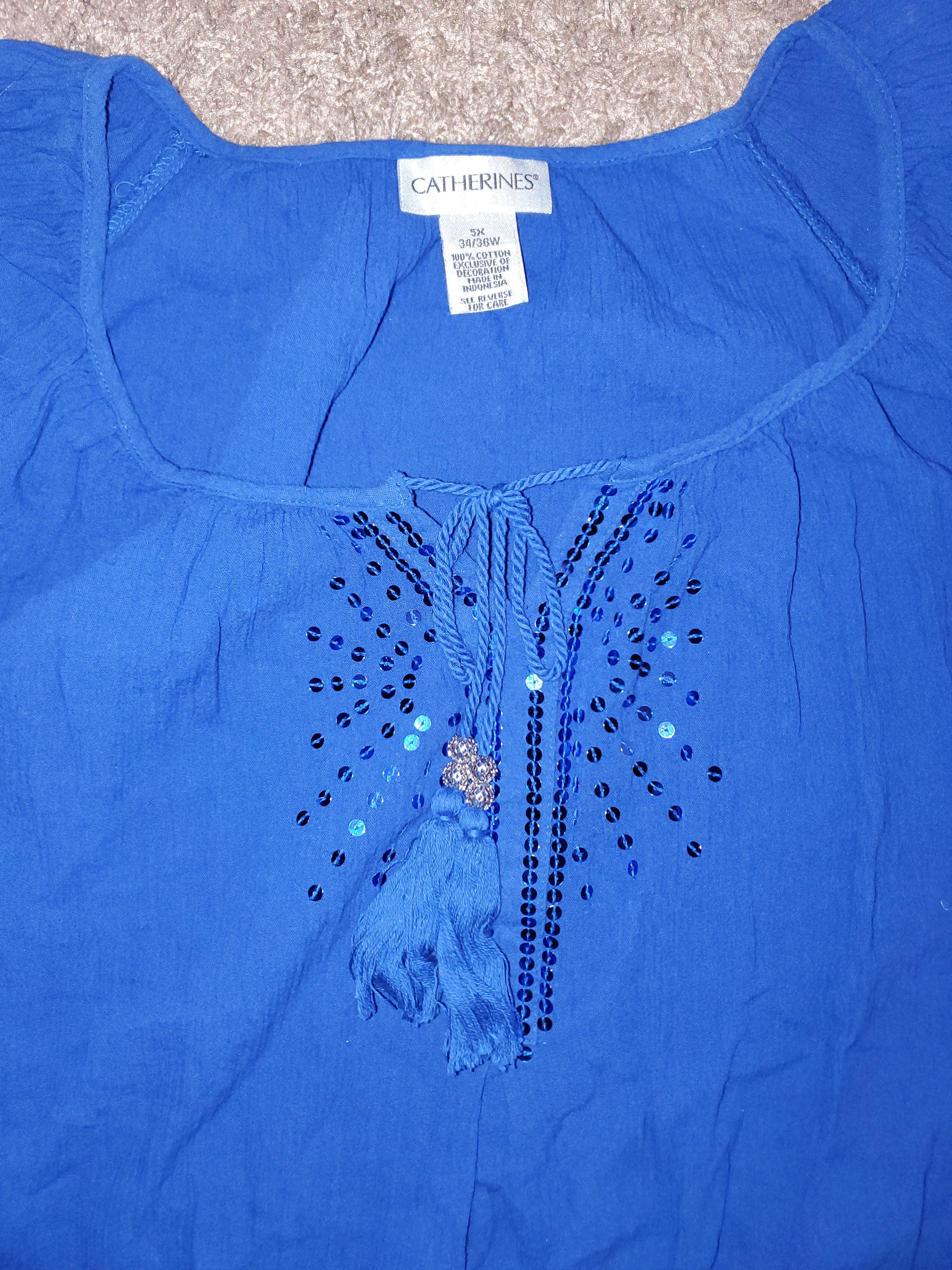 Other Set of 2 Catherines Plus Size Blouses- Size 5X! Size 4XL / US 24-26 - 4 Thumbnail